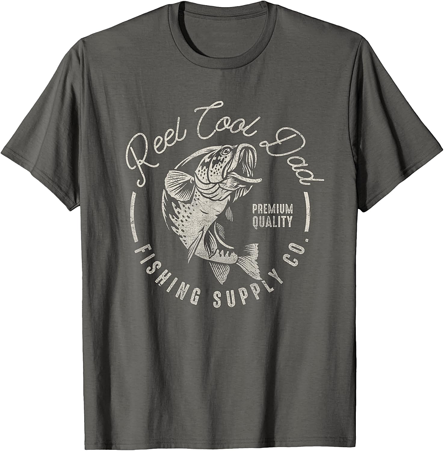  Reel Cool Dad T-Shirt Funny Fishing Graphic Tee