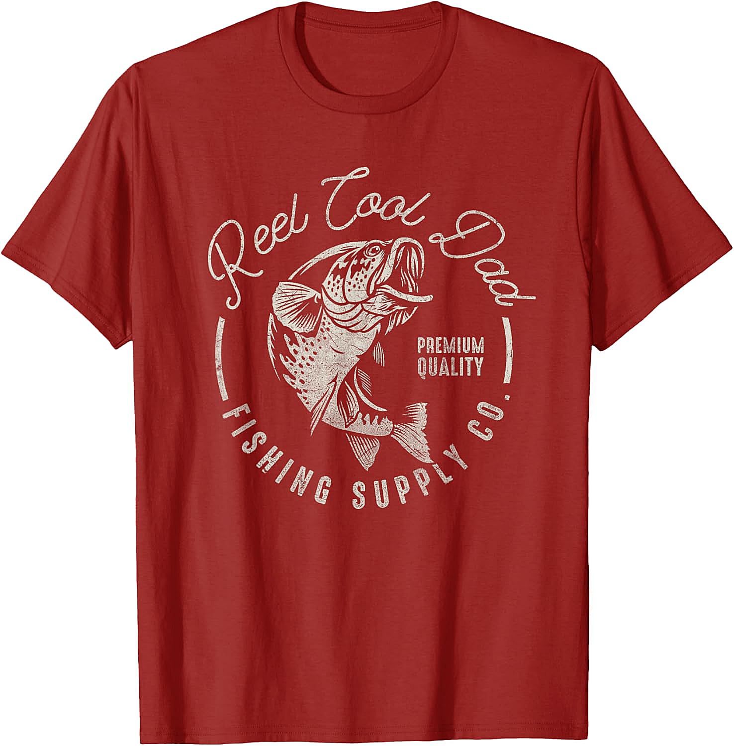  Reel Cool Dad T-Shirt Funny Fishing Graphic Tee