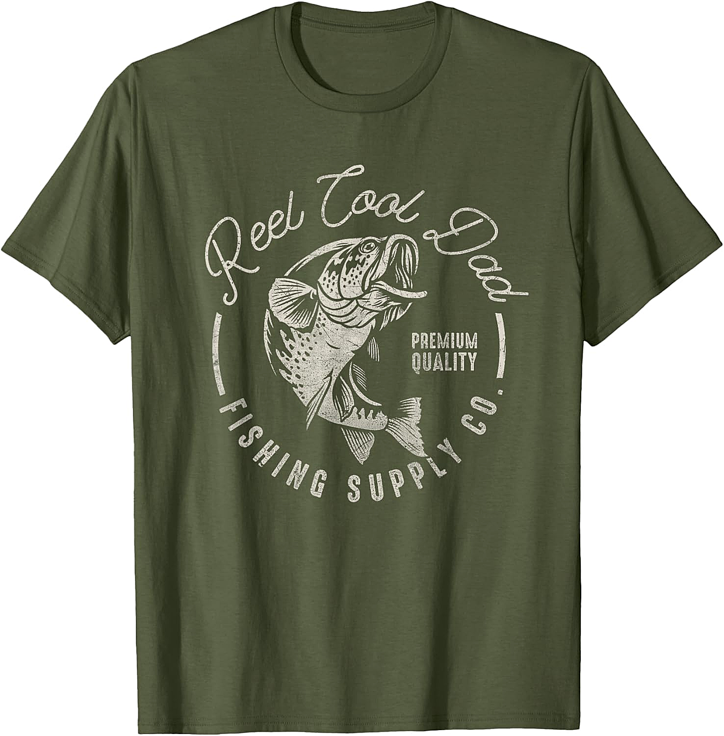  Reel Cool Dad T-Shirt Funny Fishing Graphic Tee