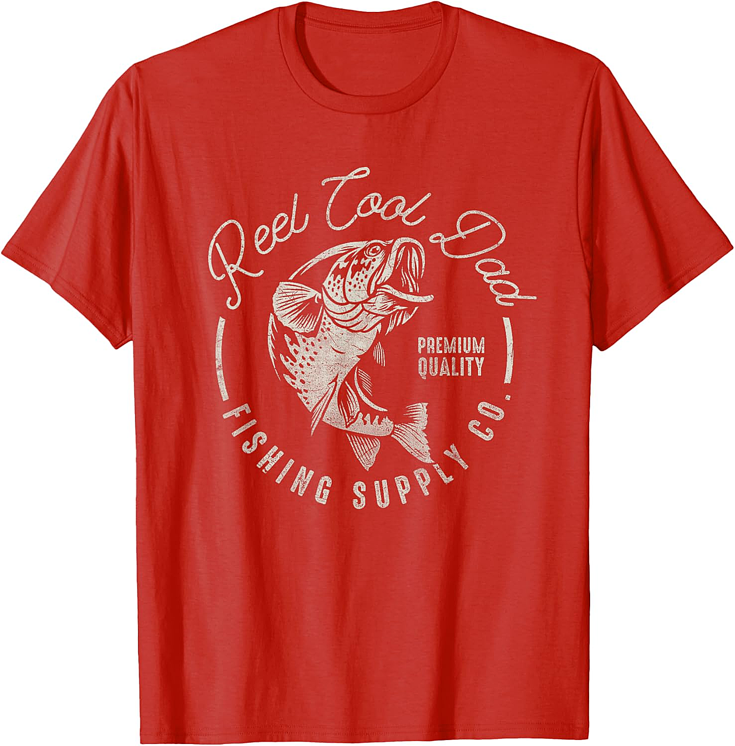  Reel Cool Dad T-Shirt Funny Fishing Graphic Tee