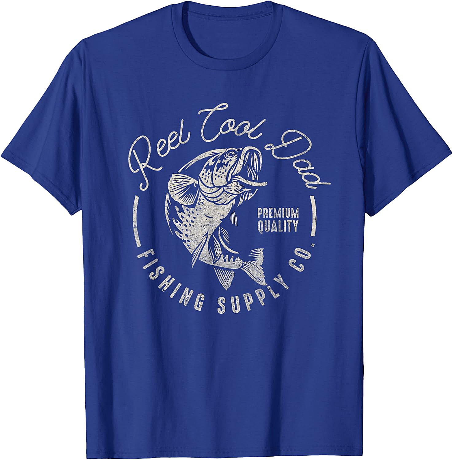  Reel Cool Dad T-Shirt Funny Fishing Graphic Tee