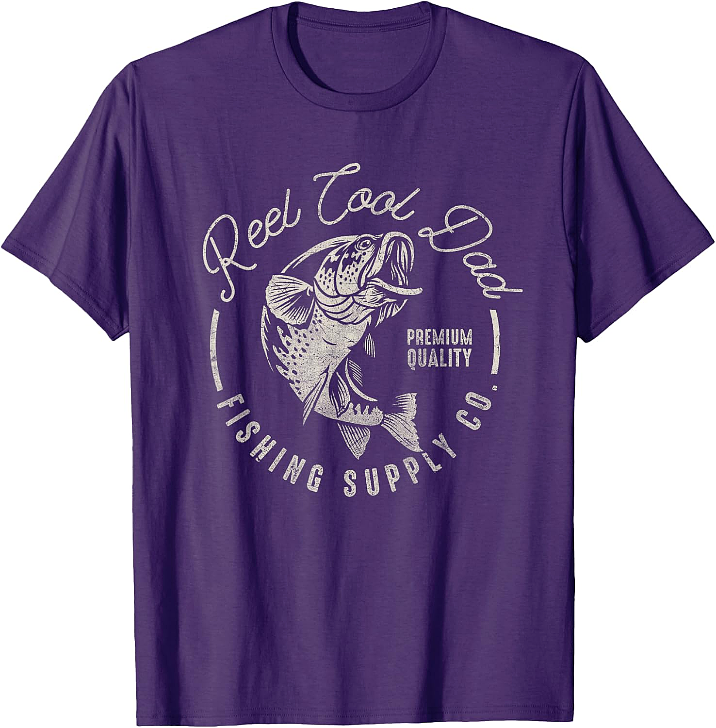  Reel Cool Dad T-Shirt Funny Fishing Graphic Tee