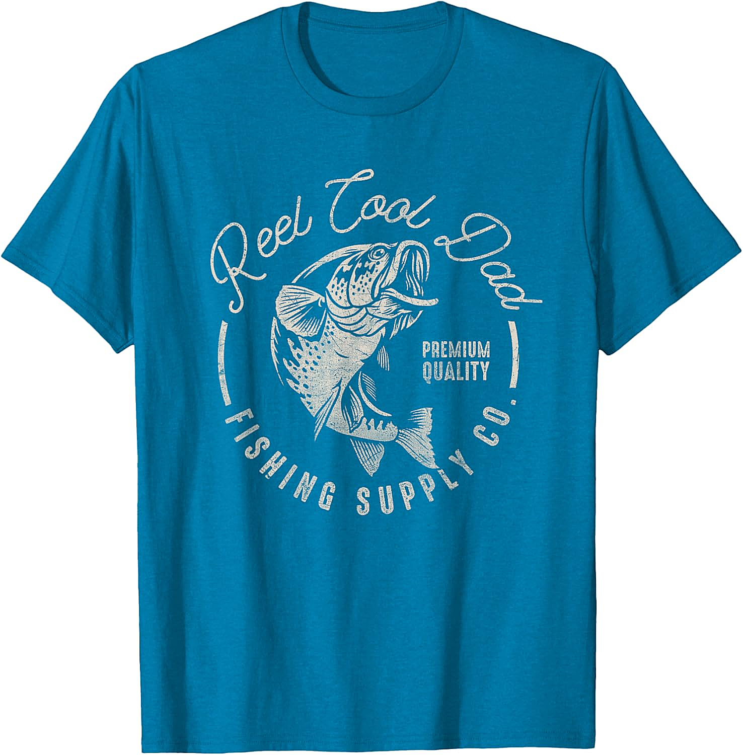  Reel Cool Dad T-Shirt Funny Fishing Graphic Tee