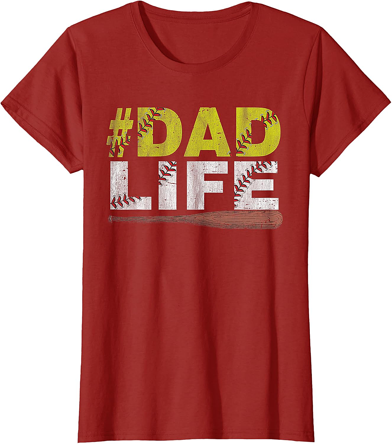 Dad Life Softball Dad T-Shirt Funny Sports Dad Tee