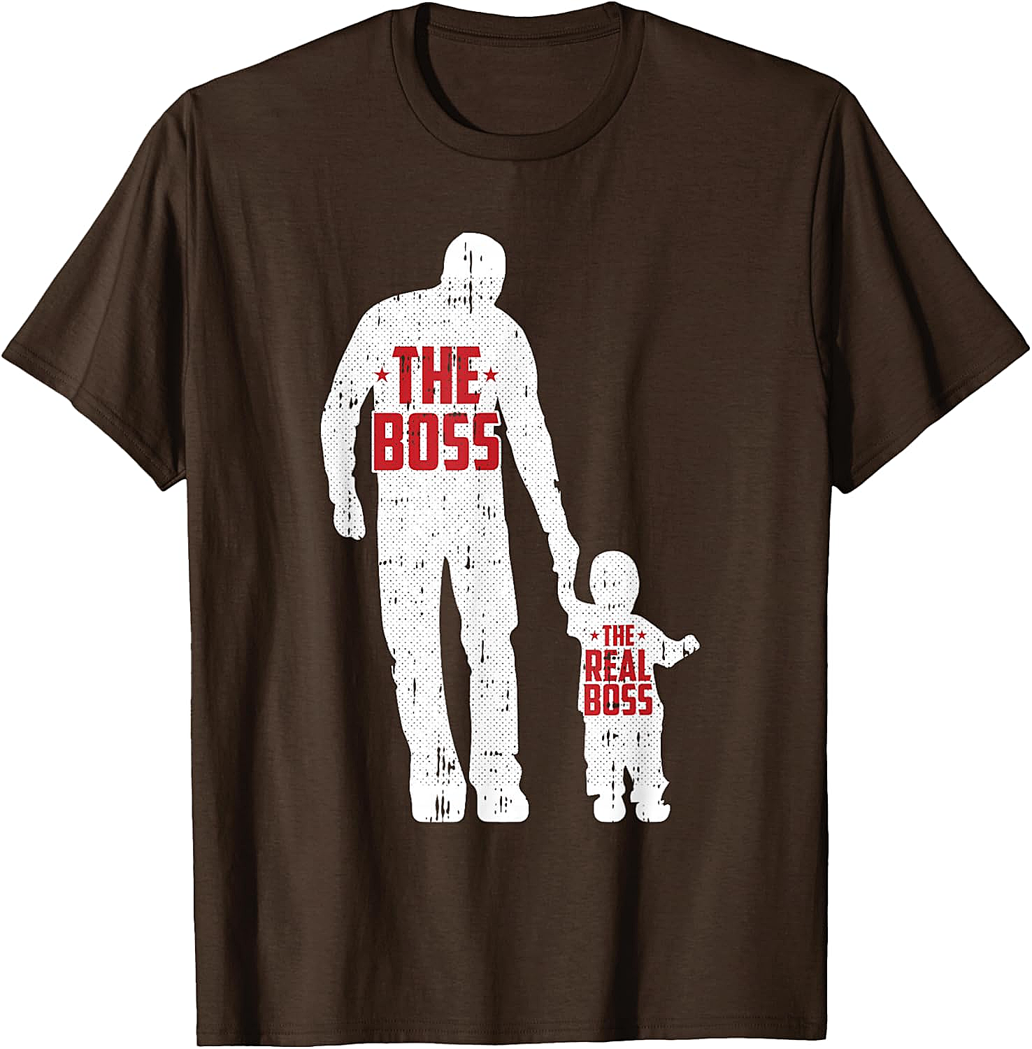 The Boss The Real Boss Graphic Tee Funny Dad T-Shirt