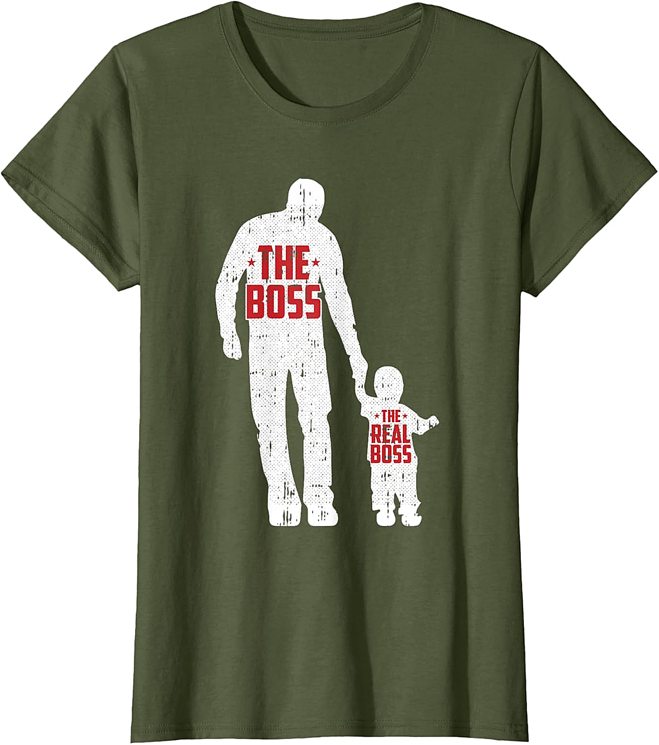 The Boss The Real Boss Graphic Tee Funny Dad T-Shirt