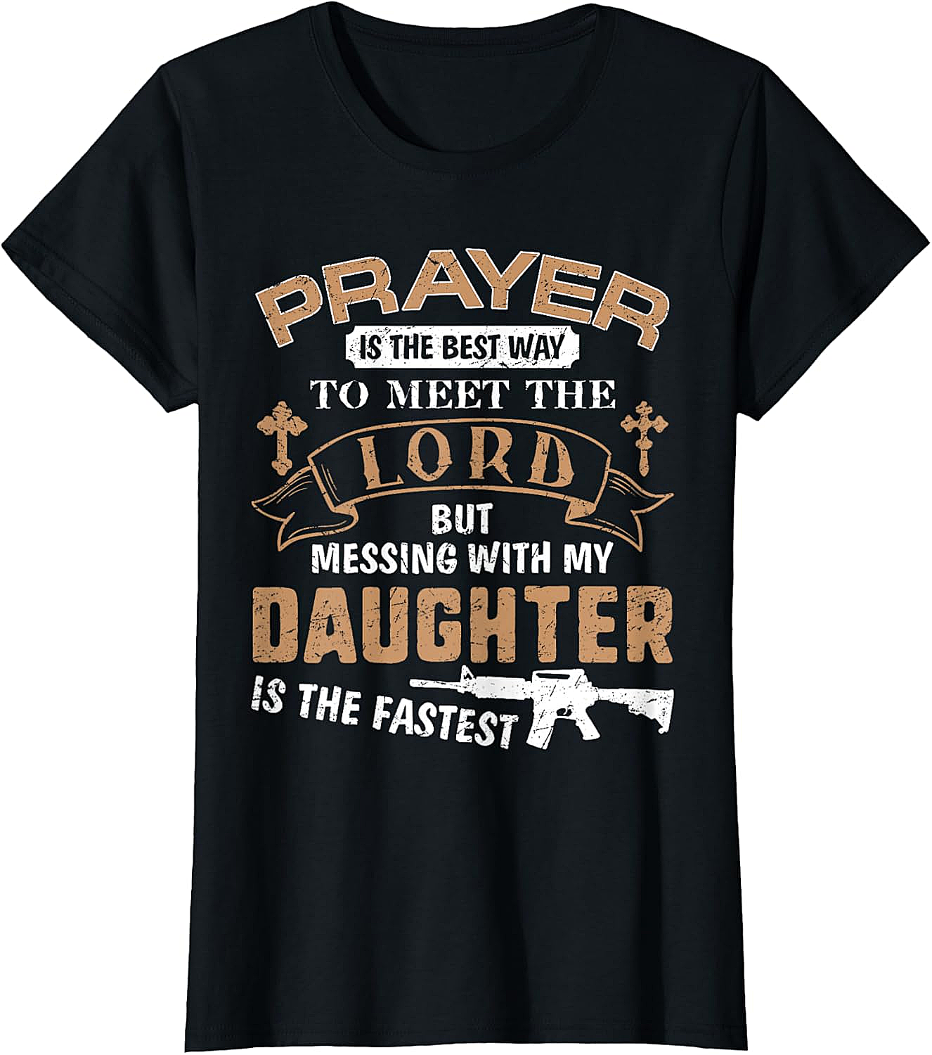  Protective Dad T-Shirt Funny Prayer & Daughter Tee