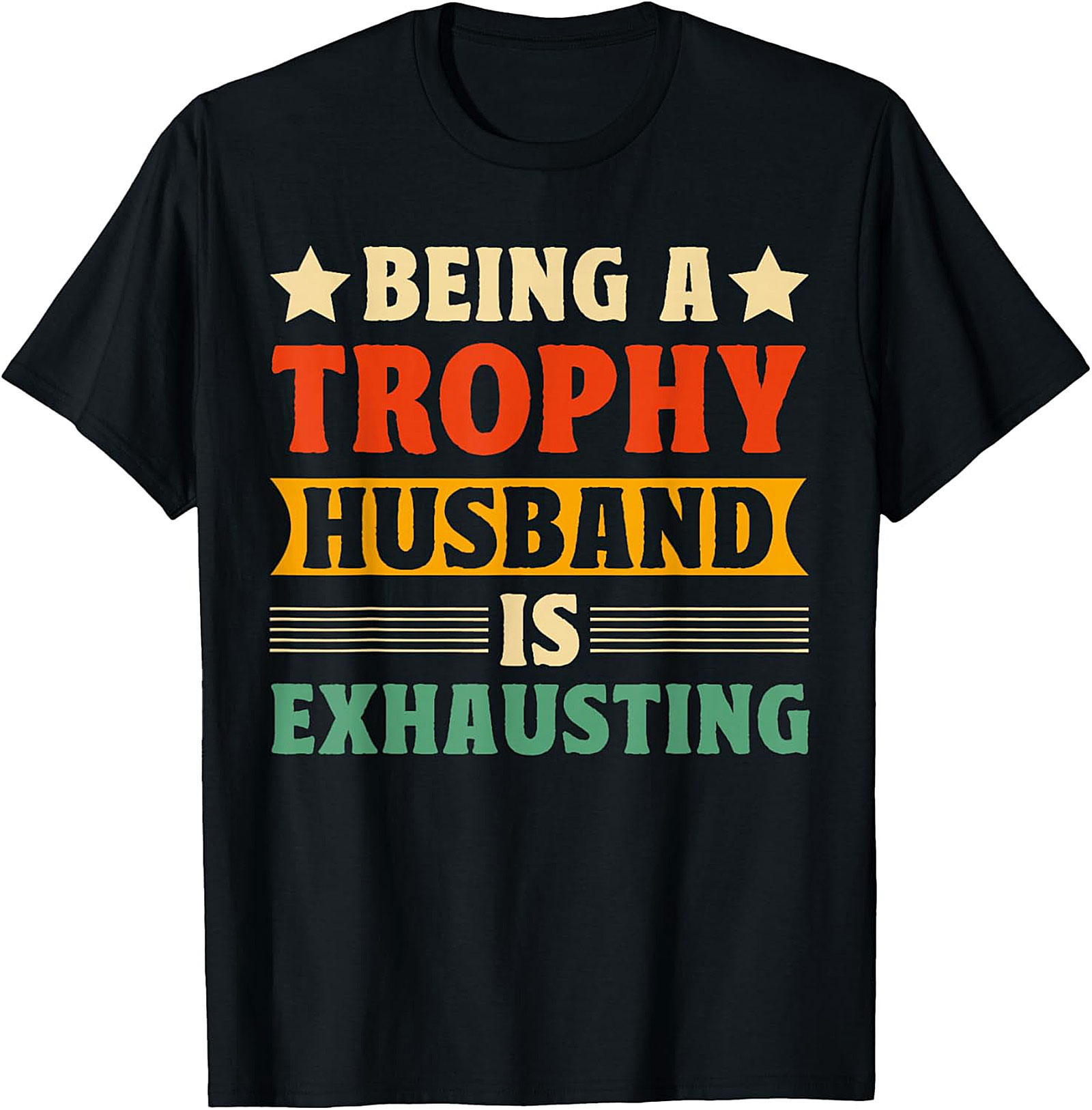 Trophy Husband Graphic Tee - Funny Retro Husband Shirt