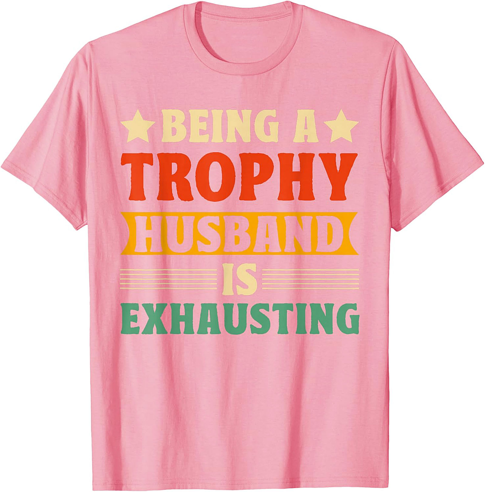 Trophy Husband Graphic Tee - Funny Retro Husband Shirt