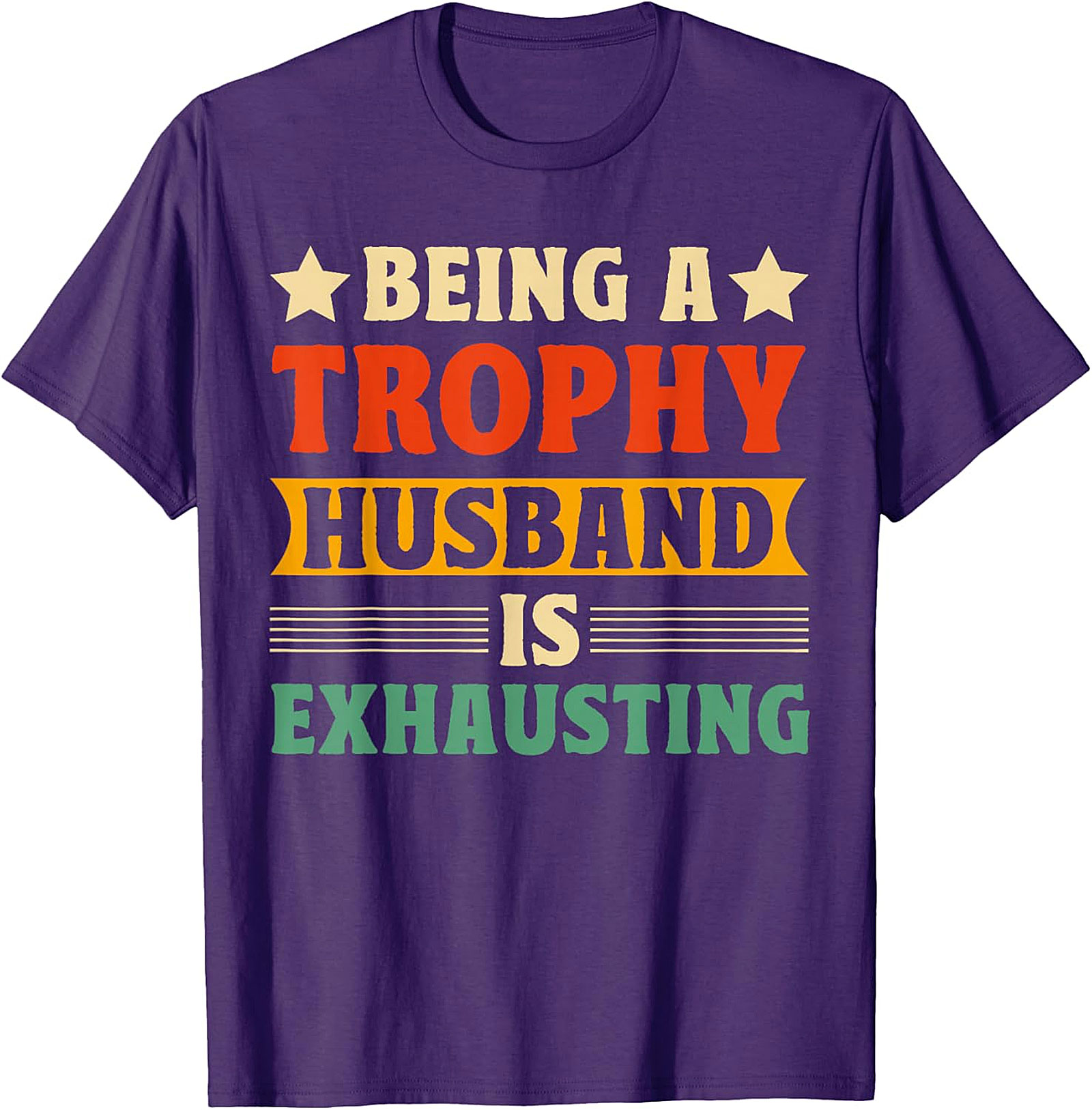 Trophy Husband Graphic Tee - Funny Retro Husband Shirt