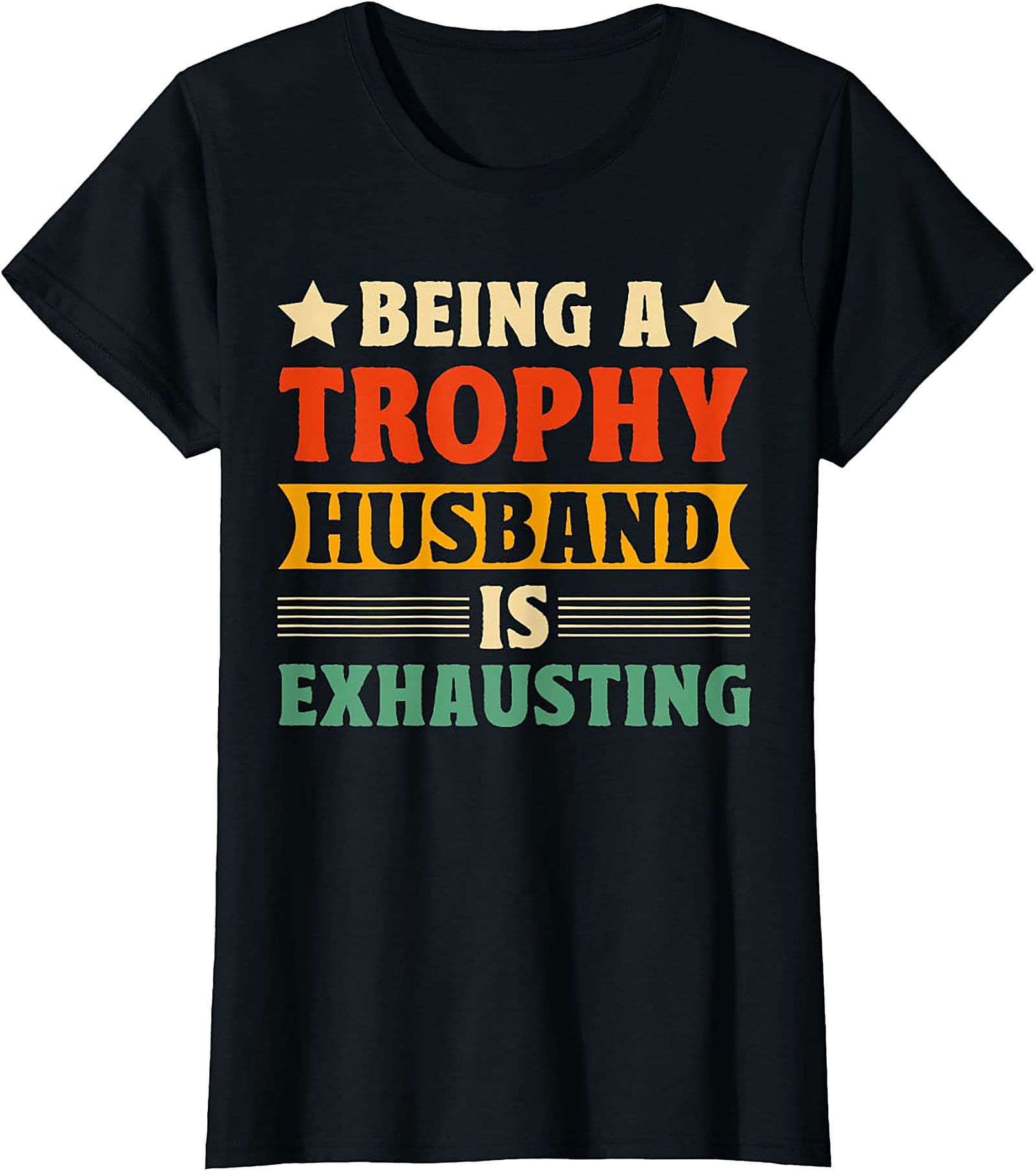 Trophy Husband Graphic Tee - Funny Retro Husband Shirt