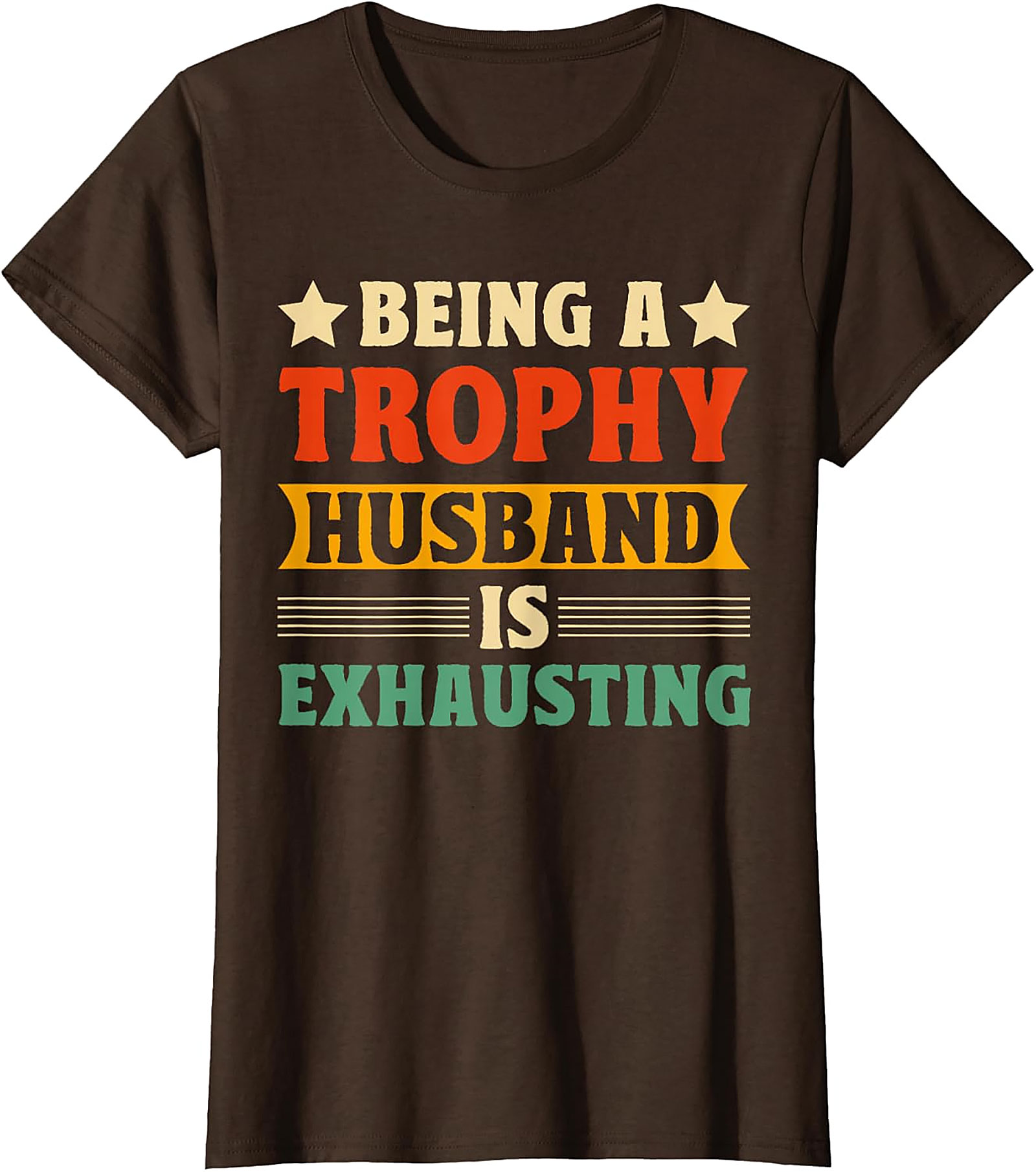 Trophy Husband Graphic Tee - Funny Retro Husband Shirt