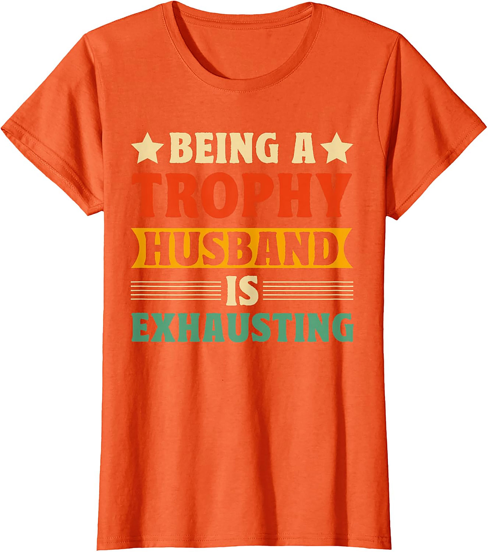 Trophy Husband Graphic Tee - Funny Retro Husband Shirt