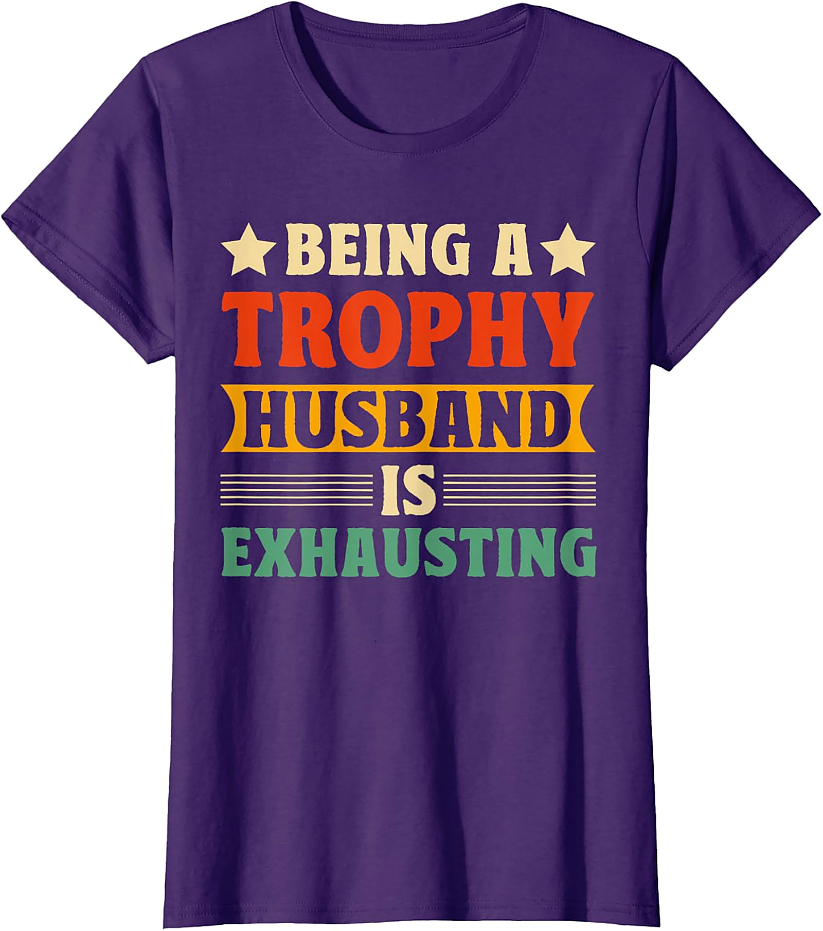 Trophy Husband Graphic Tee - Funny Retro Husband Shirt