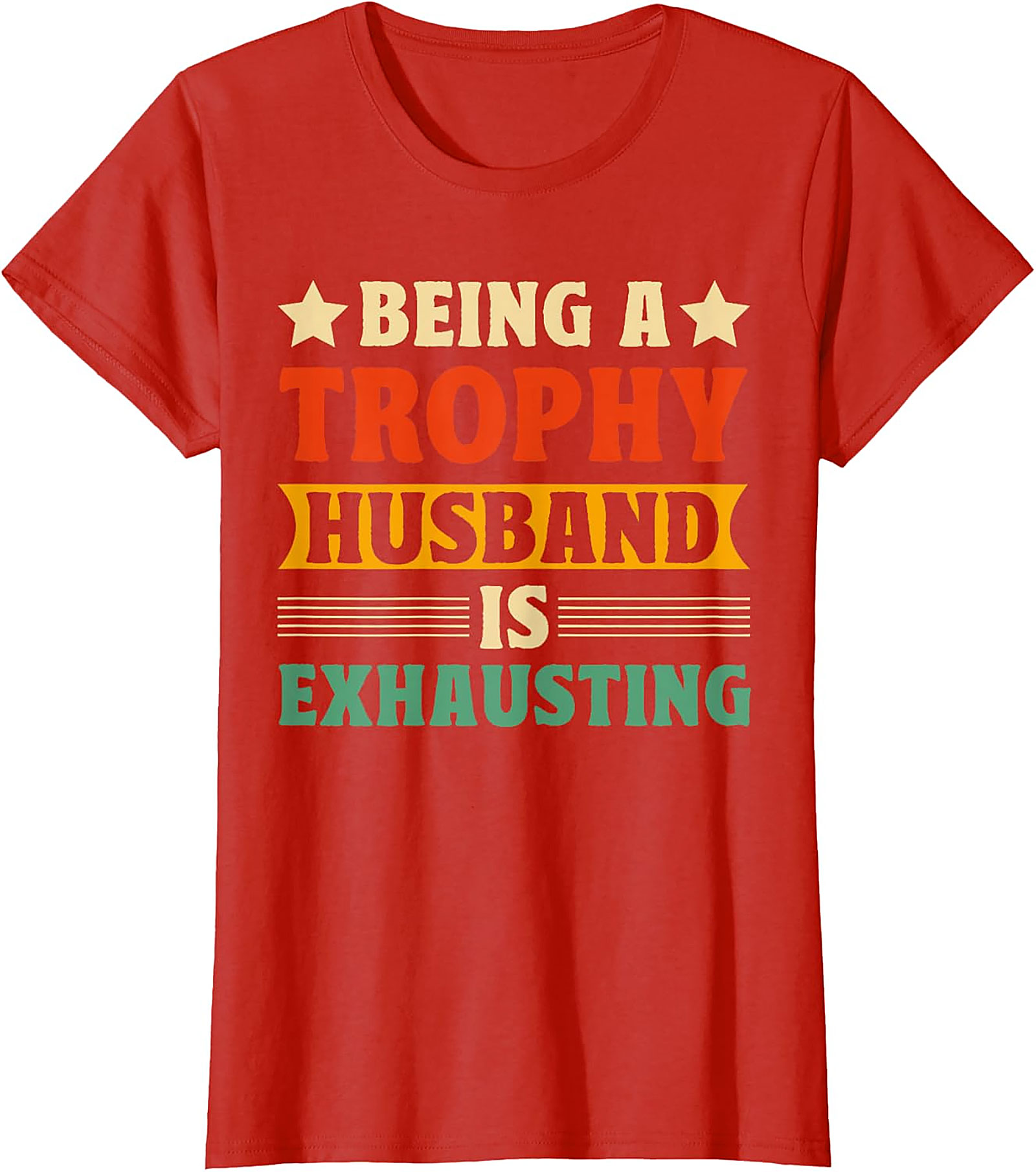 Trophy Husband Graphic Tee - Funny Retro Husband Shirt