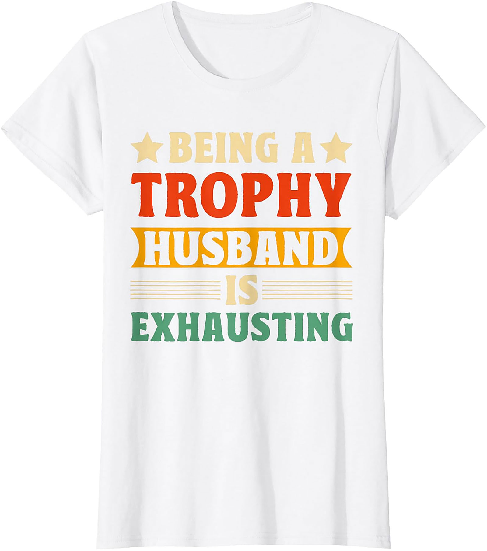 Trophy Husband Graphic Tee - Funny Retro Husband Shirt