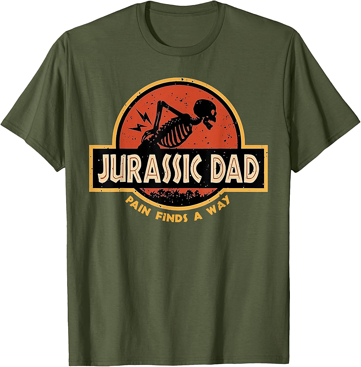 Jurassic Dad T-Shirt Funny Back Pain Parody Tee