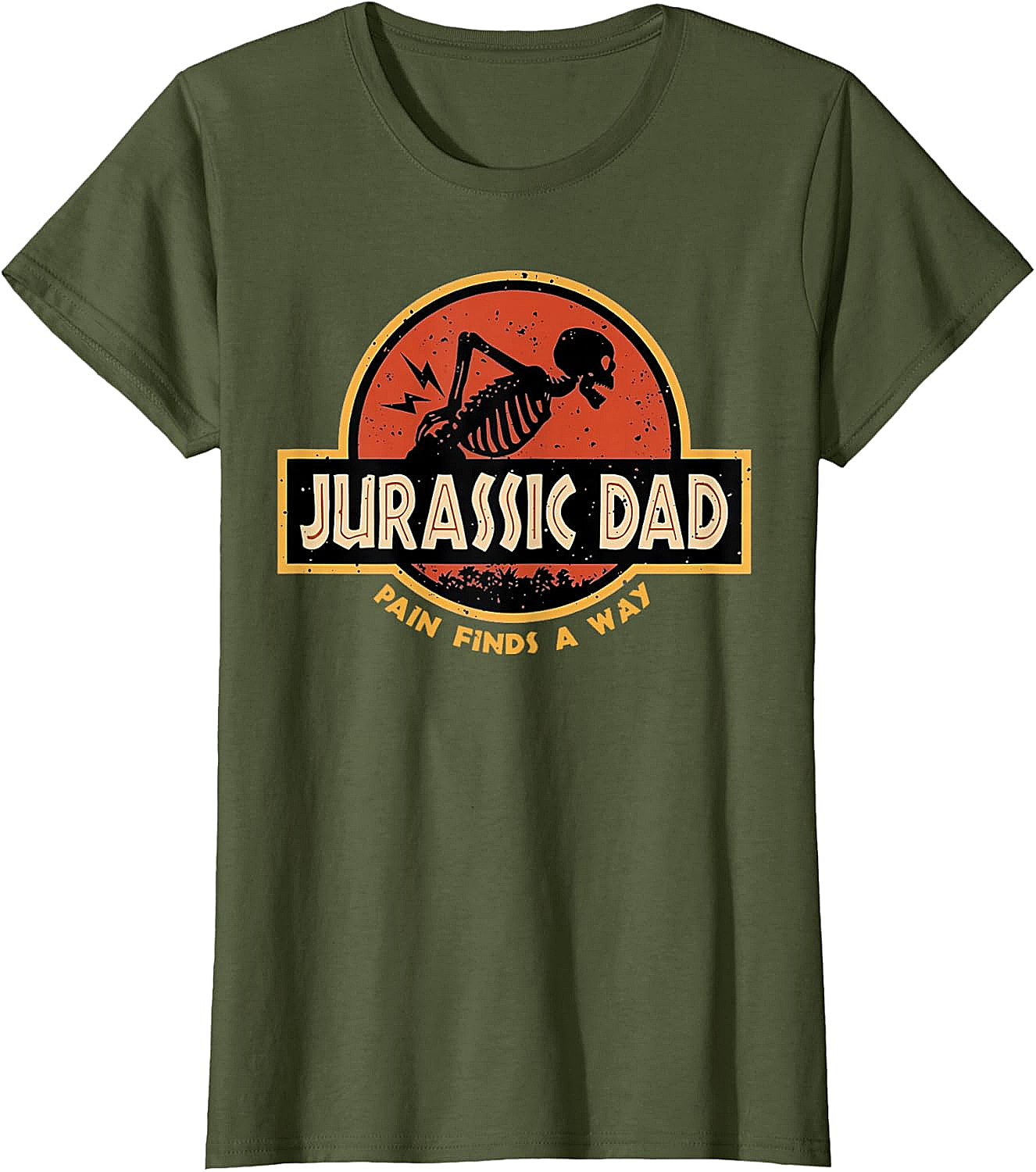 Jurassic Dad T-Shirt Funny Back Pain Parody Tee