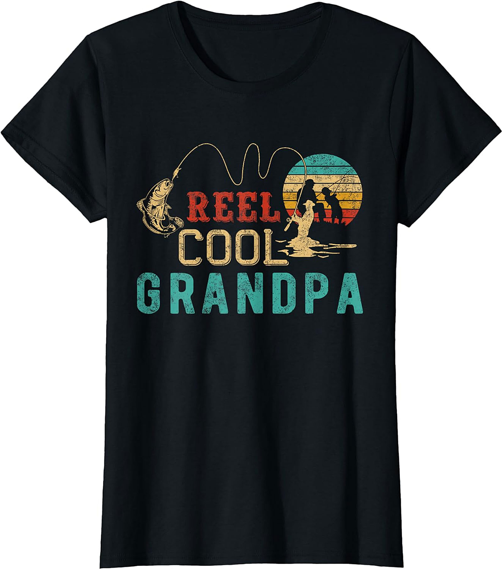 Reel Cool Grandpa T-Shirt | Vintage Fishing Gift Tee
