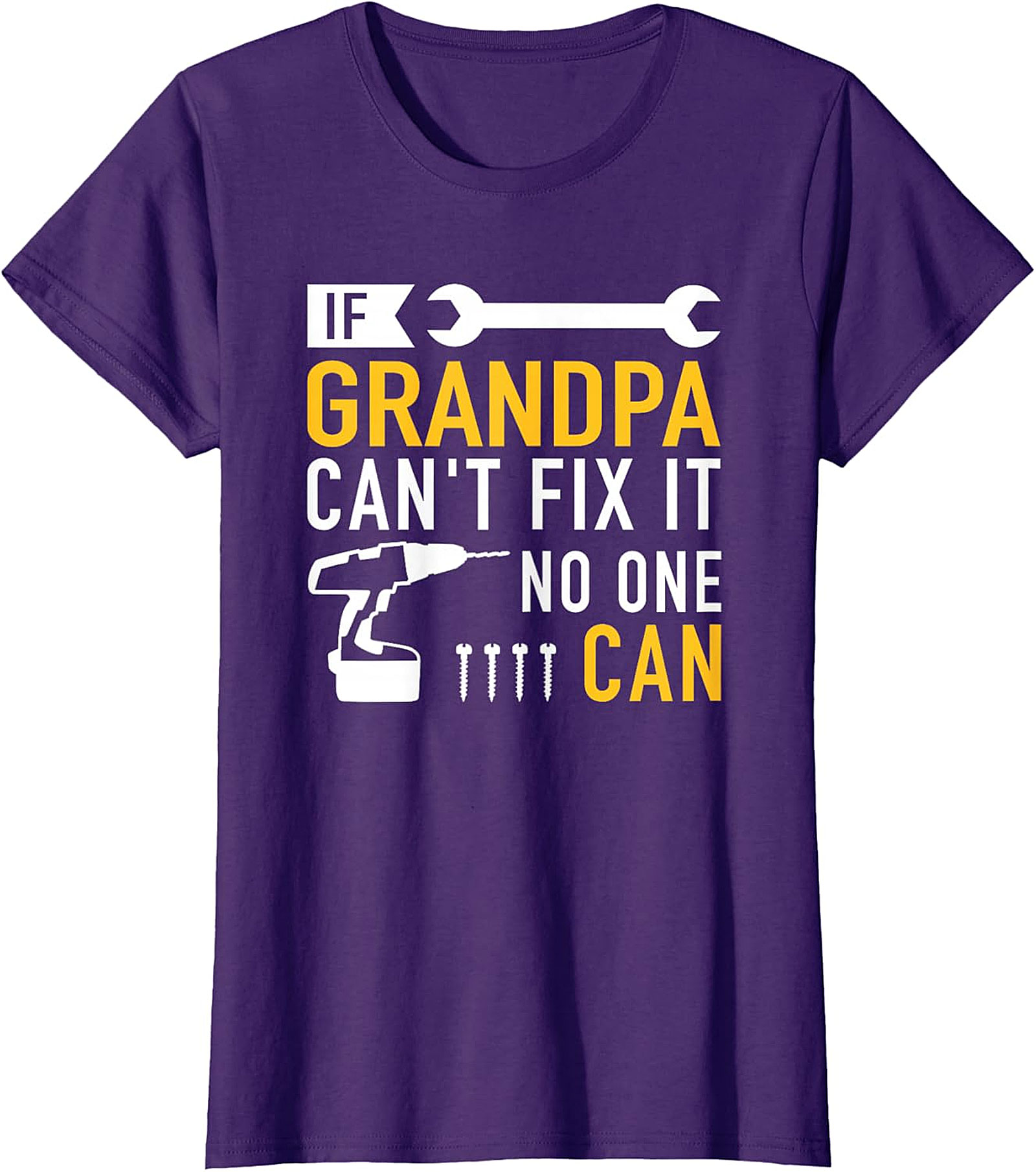  If Grandpa Can't Fix It T-Shirt | Funny Handy Grandpa Tee