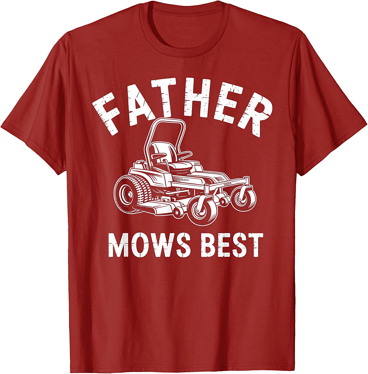  Father Mows Best T-Shirt Funny Lawn Mower Dad Tee