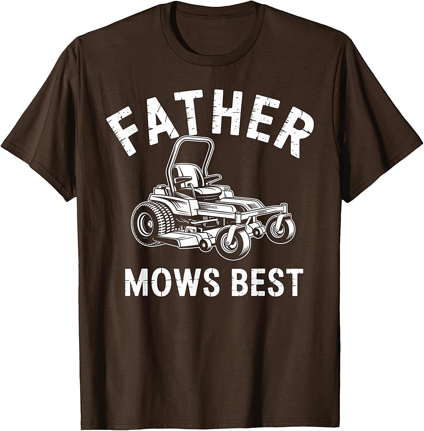  Father Mows Best T-Shirt Funny Lawn Mower Dad Tee