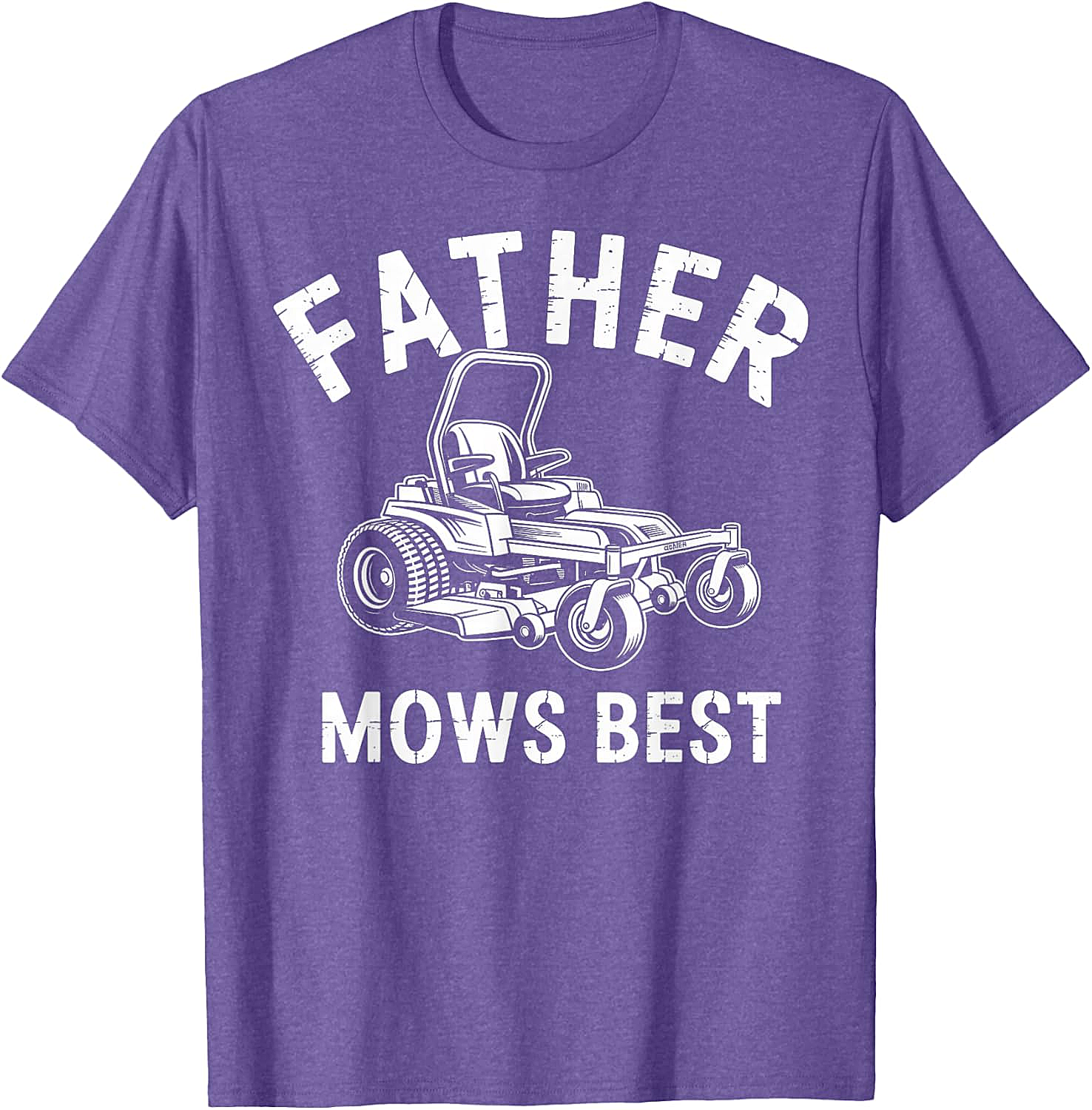  Father Mows Best T-Shirt Funny Lawn Mower Dad Tee