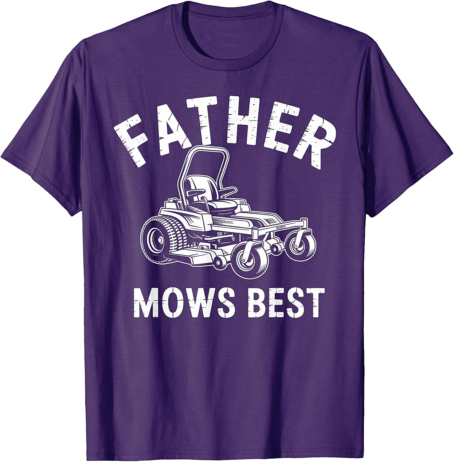  Father Mows Best T-Shirt Funny Lawn Mower Dad Tee