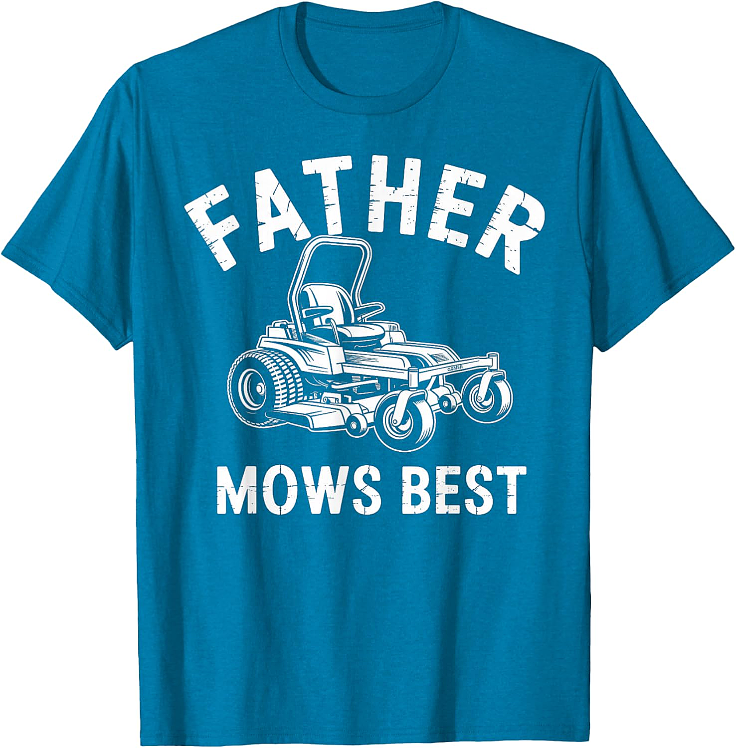  Father Mows Best T-Shirt Funny Lawn Mower Dad Tee