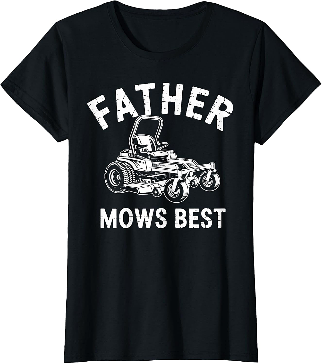  Father Mows Best T-Shirt Funny Lawn Mower Dad Tee