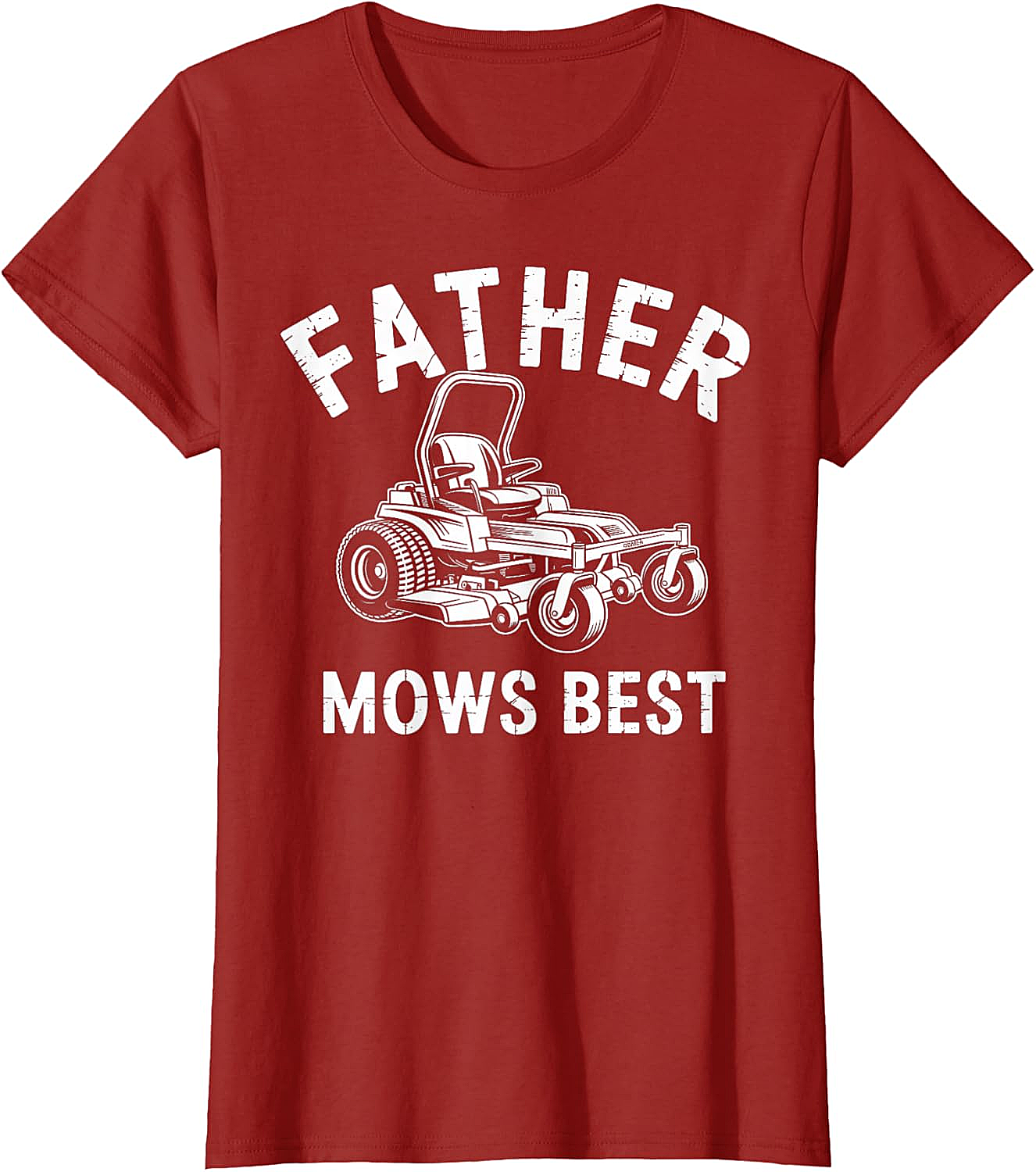  Father Mows Best T-Shirt Funny Lawn Mower Dad Tee