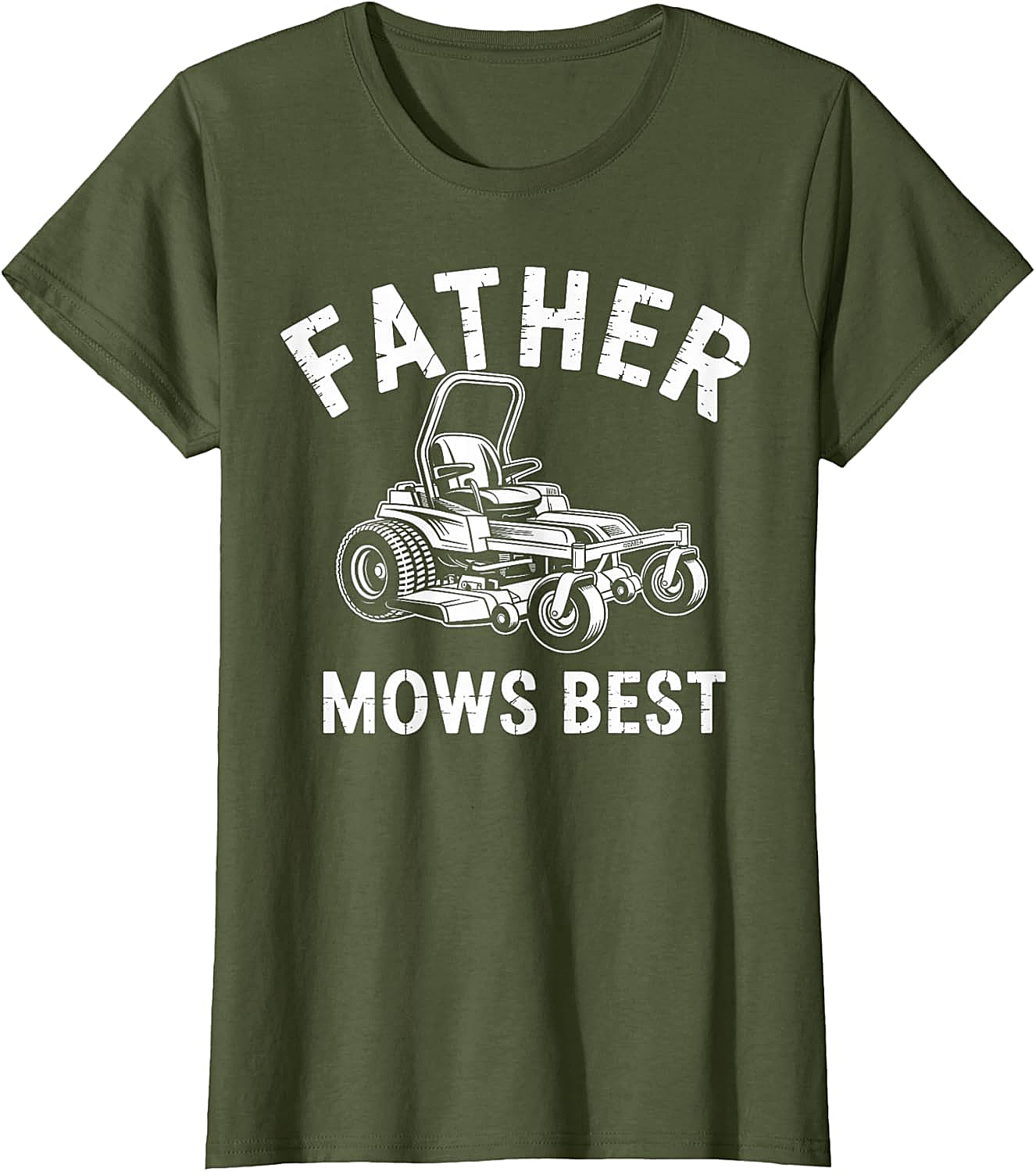  Father Mows Best T-Shirt Funny Lawn Mower Dad Tee