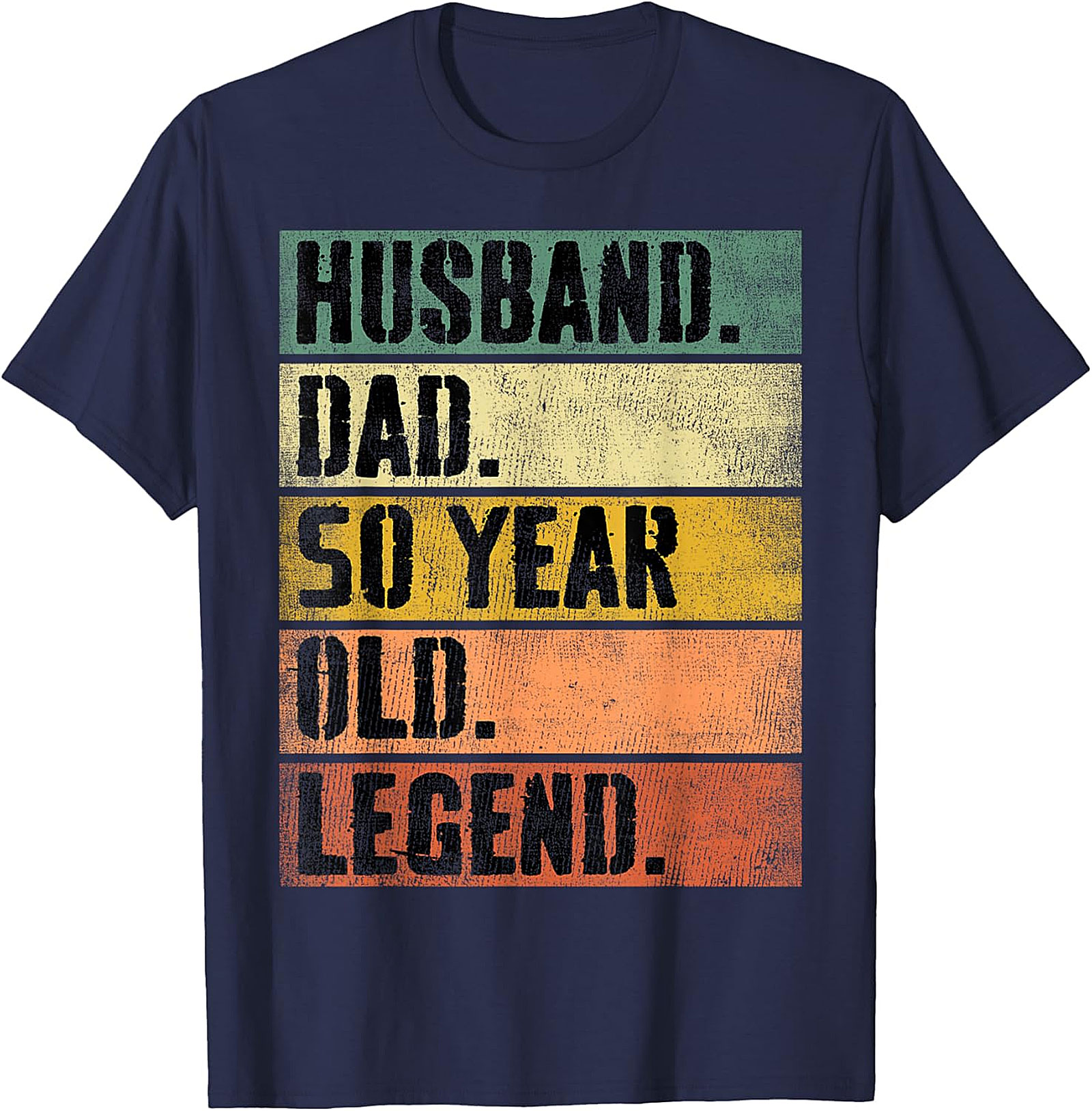 Husband Dad 50 Year Old Legend T-Shirt | Retro 50th Gift