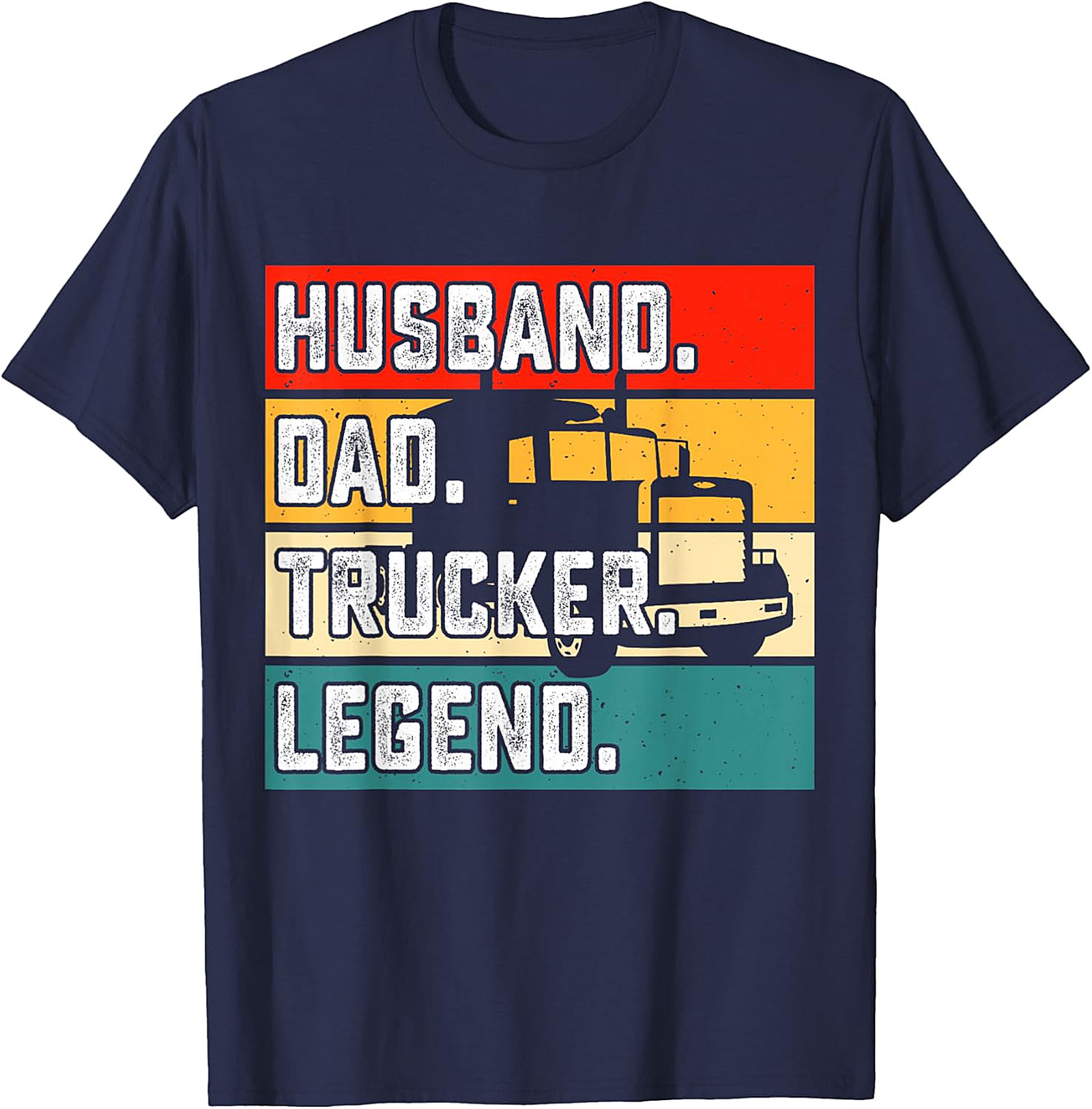 Husband Dad Trucker Legend T-Shirt | Retro Driver Tee