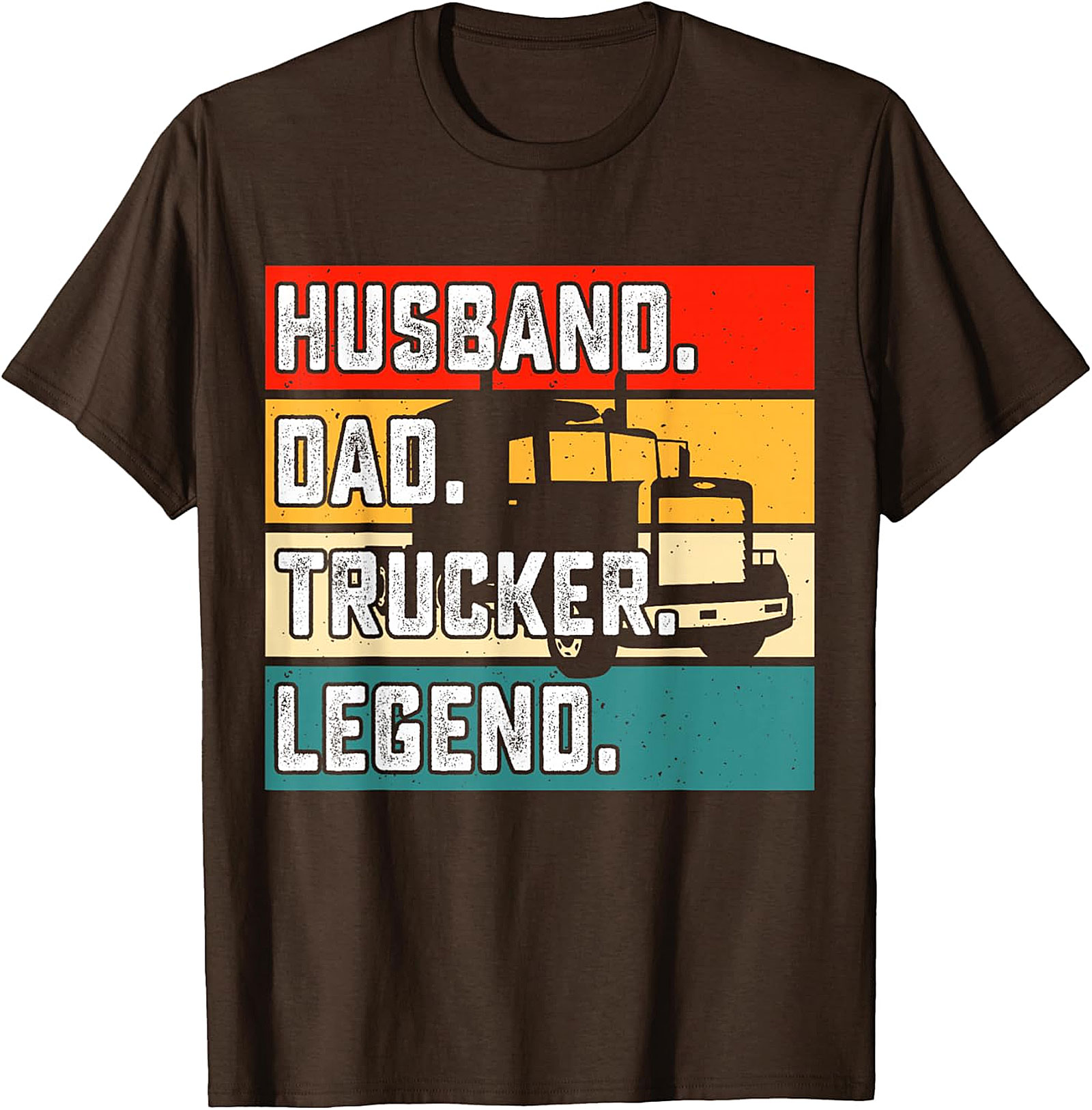 Husband Dad Trucker Legend T-Shirt | Retro Driver Tee