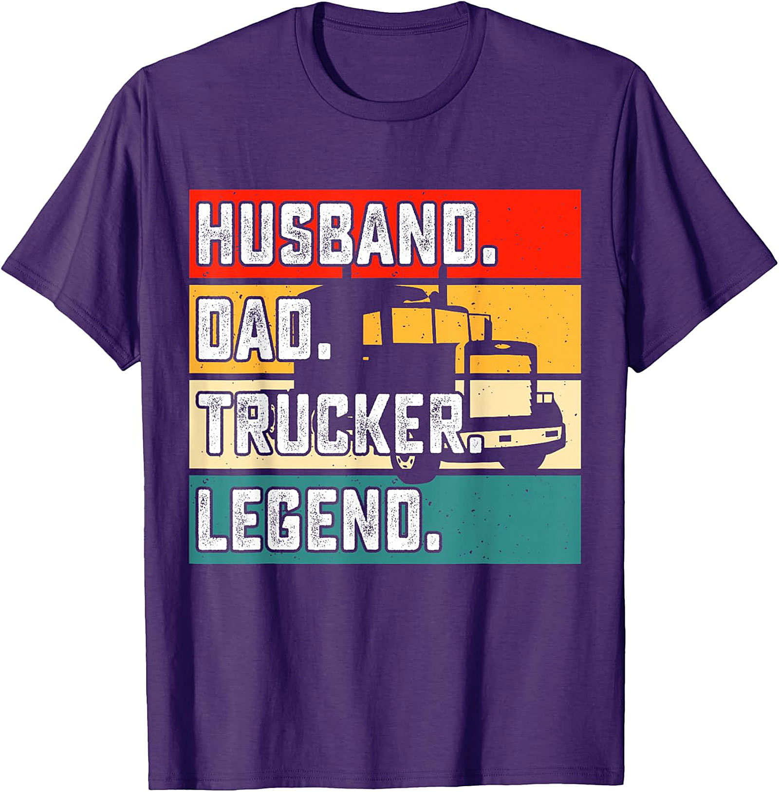 Husband Dad Trucker Legend T-Shirt | Retro Driver Tee