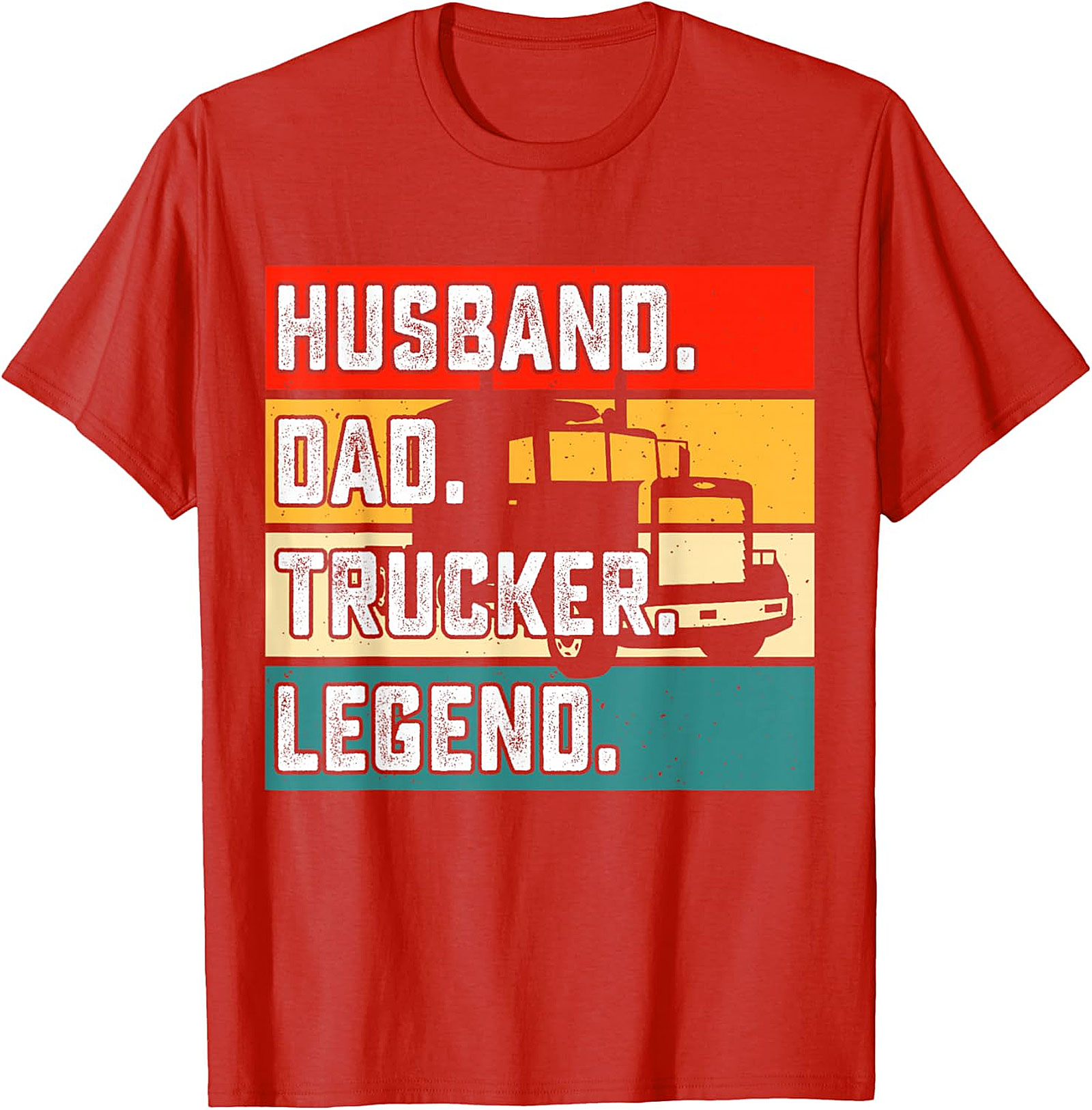 Husband Dad Trucker Legend T-Shirt | Retro Driver Tee