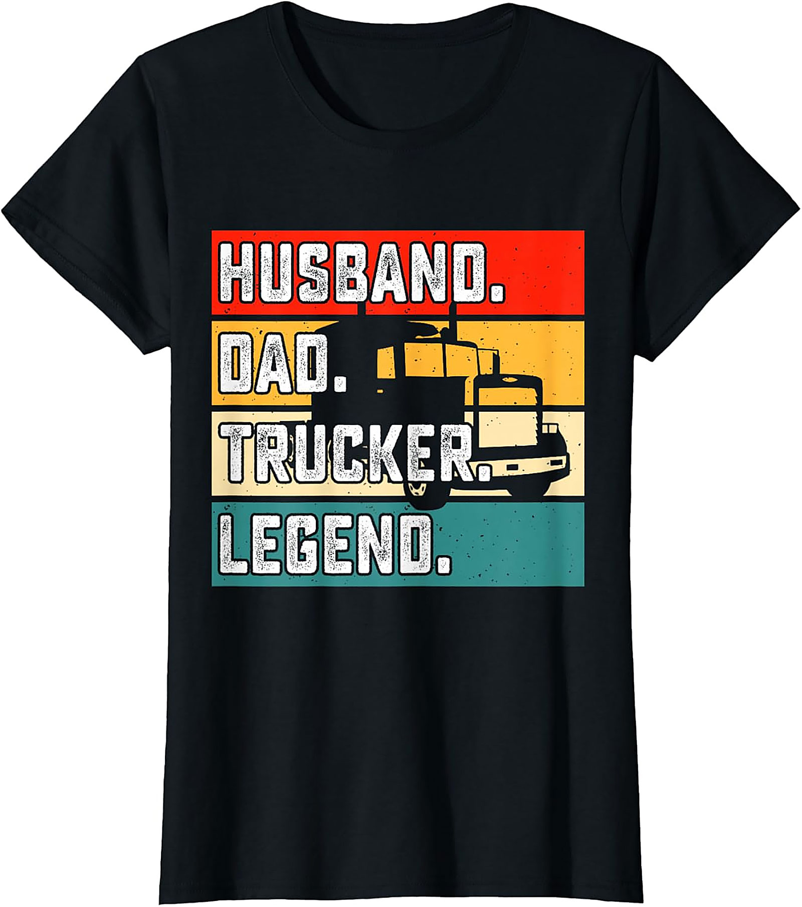 Husband Dad Trucker Legend T-Shirt | Retro Driver Tee