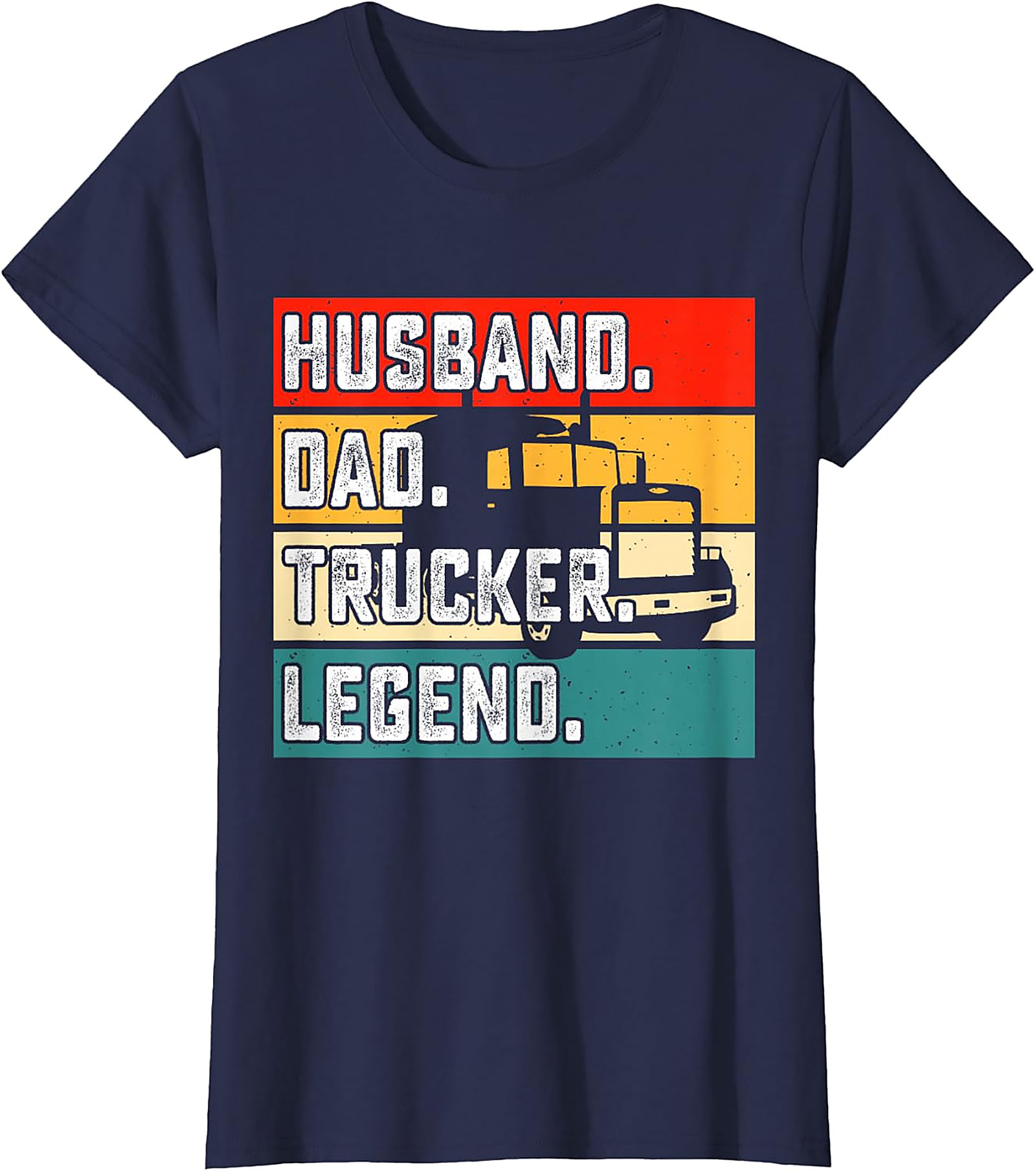 Husband Dad Trucker Legend T-Shirt | Retro Driver Tee