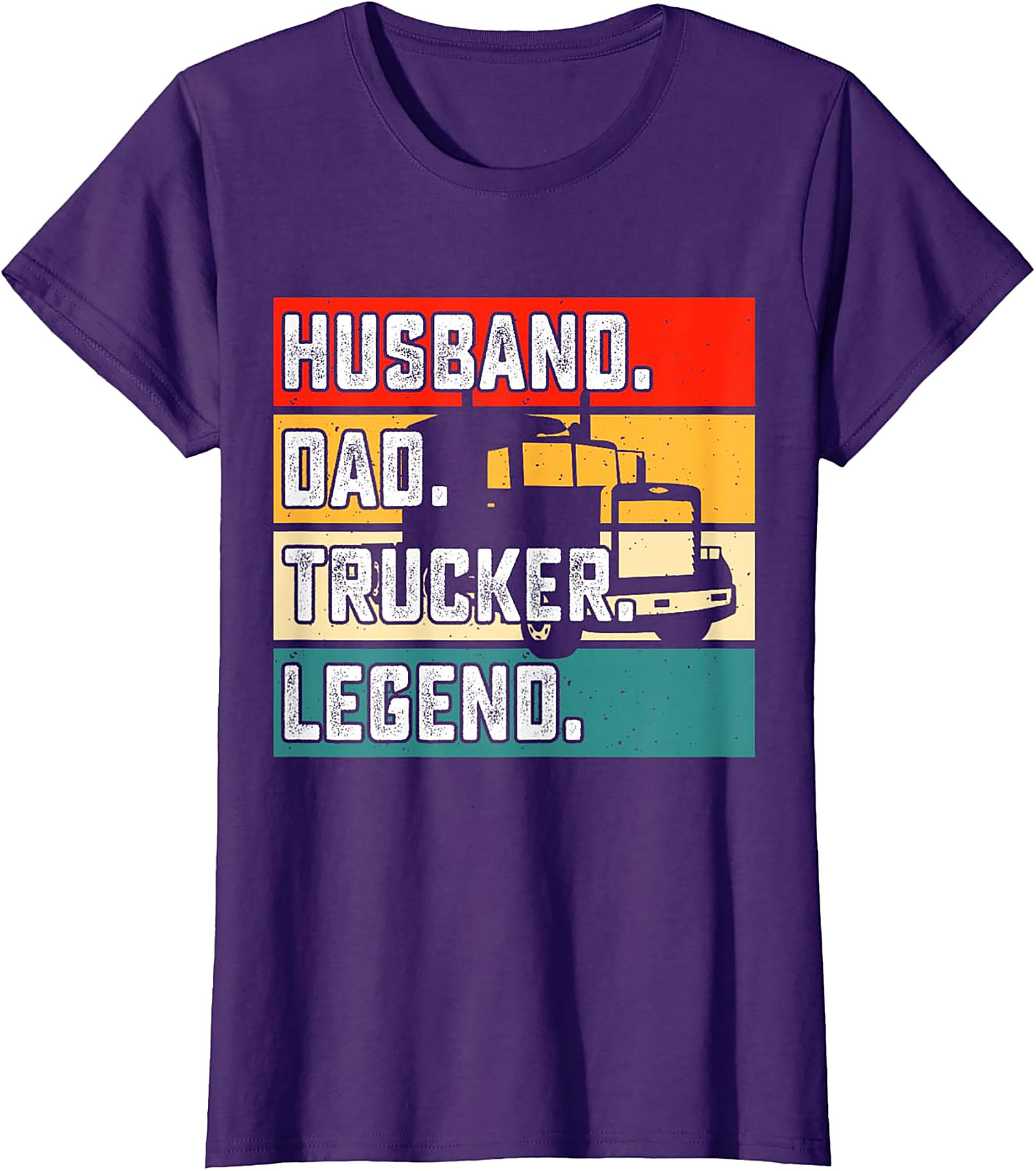 Husband Dad Trucker Legend T-Shirt | Retro Driver Tee