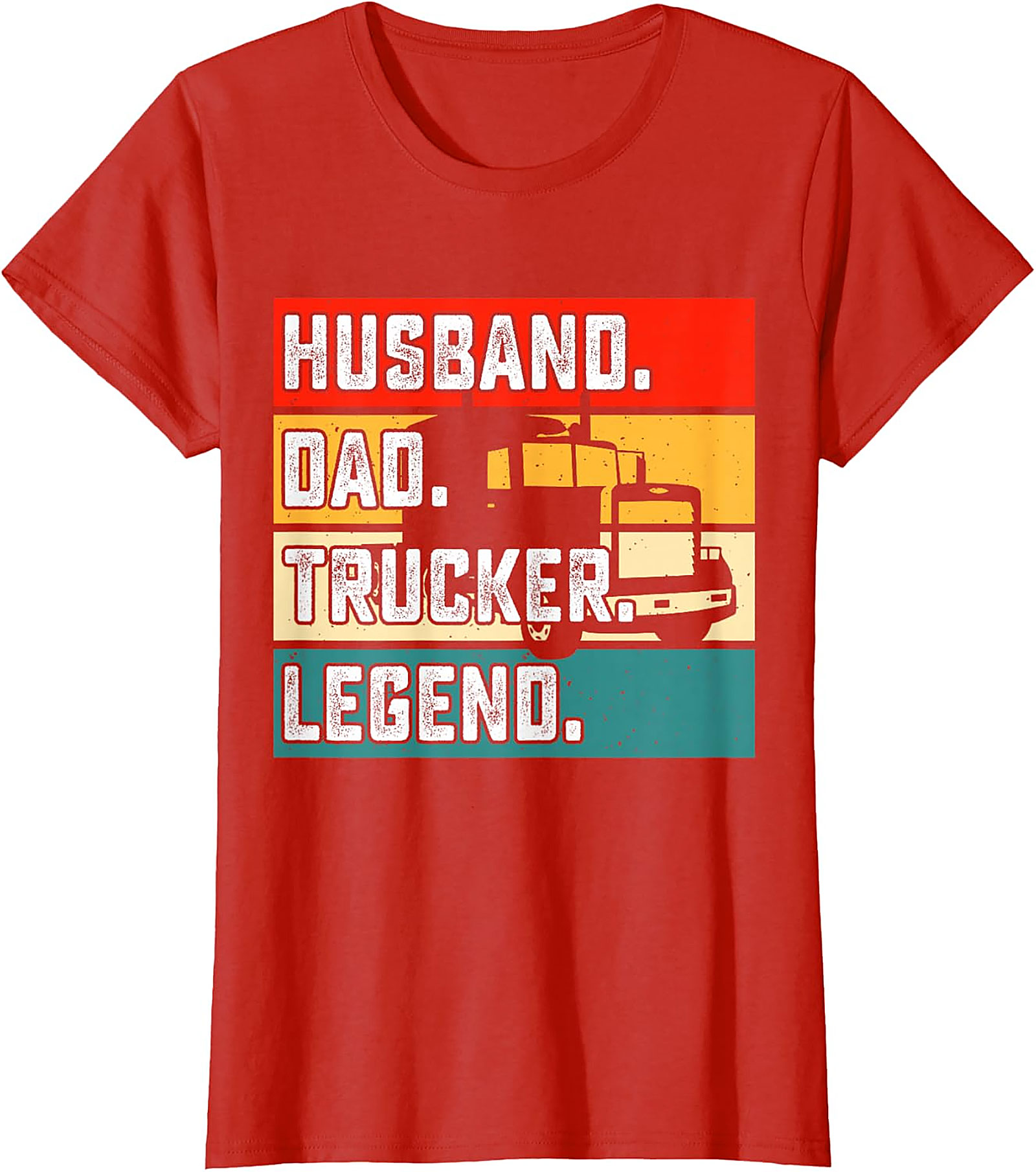 Husband Dad Trucker Legend T-Shirt | Retro Driver Tee