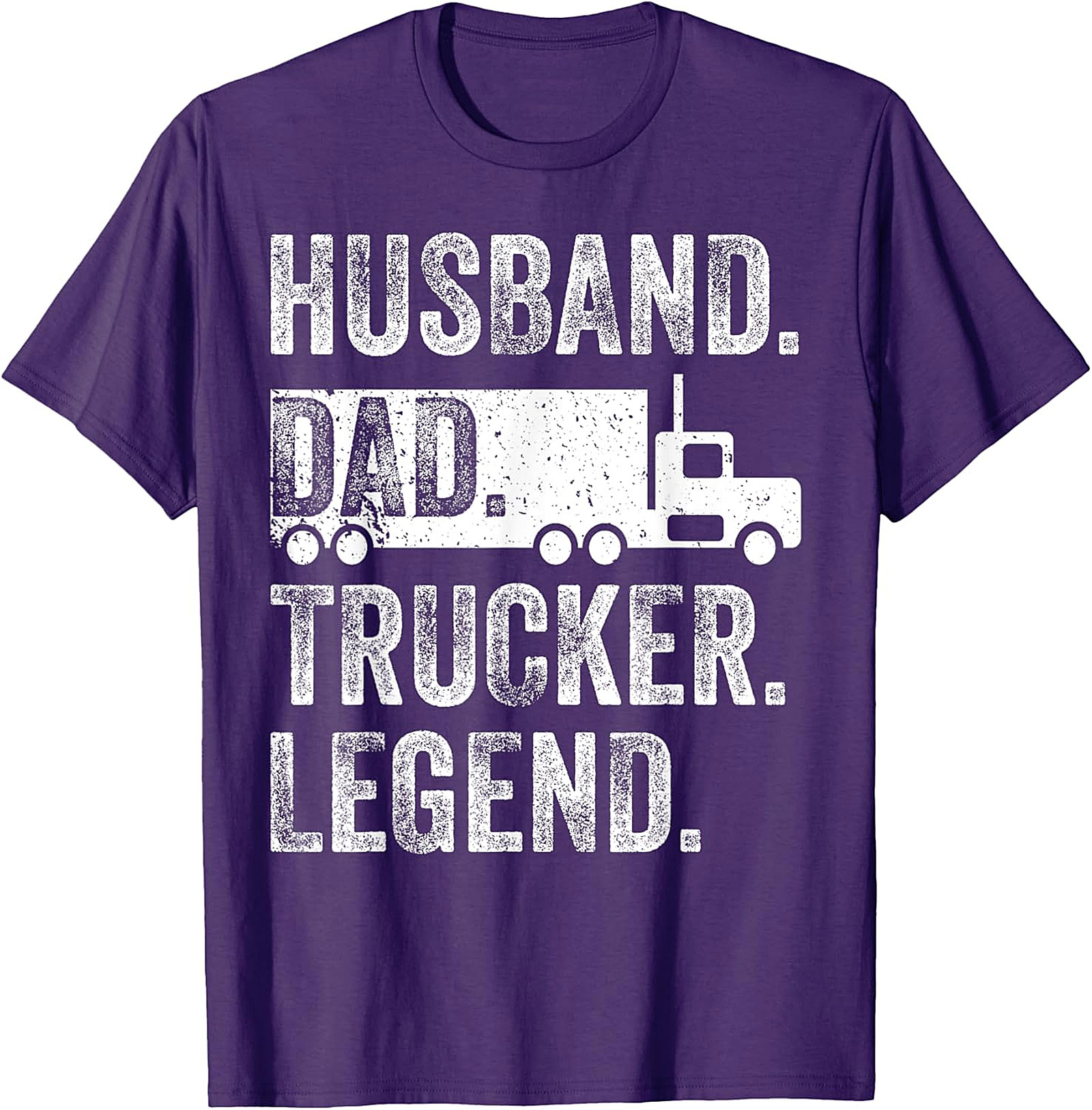 Husband Dad Trucker Legend T-Shirt | Funny Trucker Dad Tee