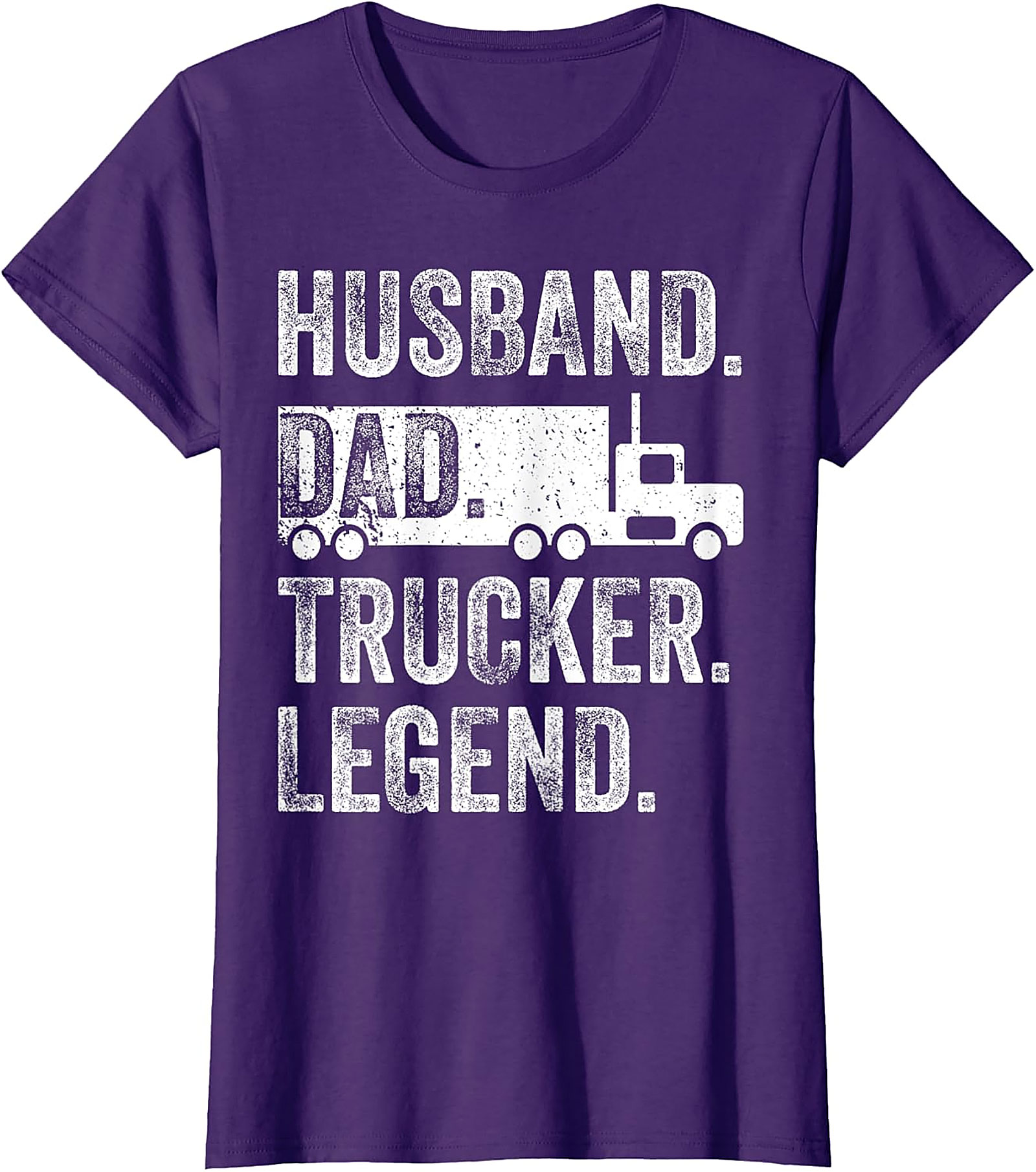 Husband Dad Trucker Legend T-Shirt | Funny Trucker Dad Tee