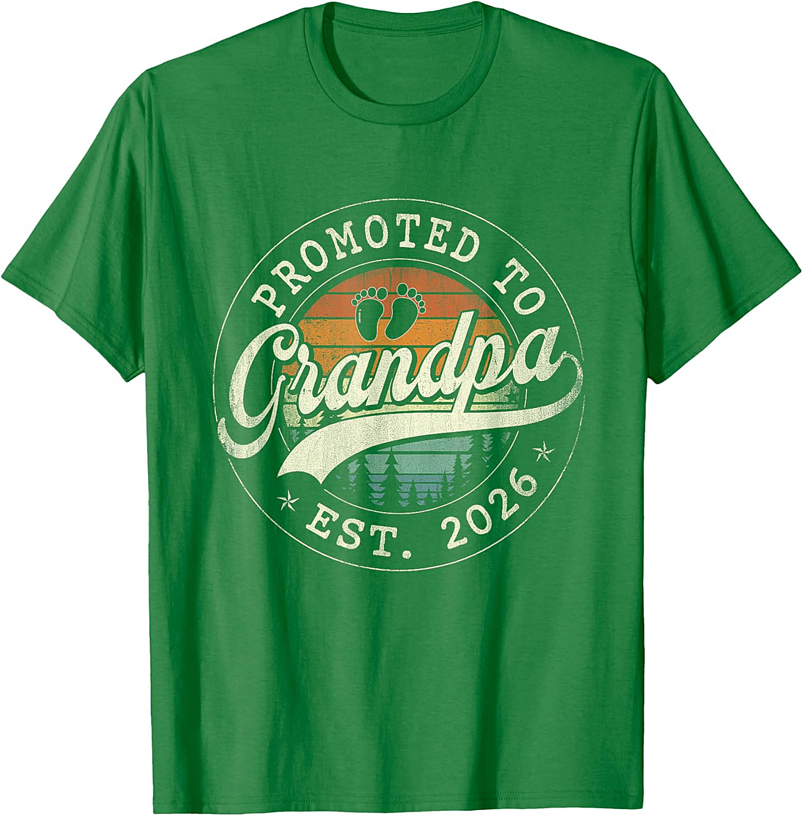  Promoted to Grandpa Est 2026 T-Shirt | Retro Gift Tee