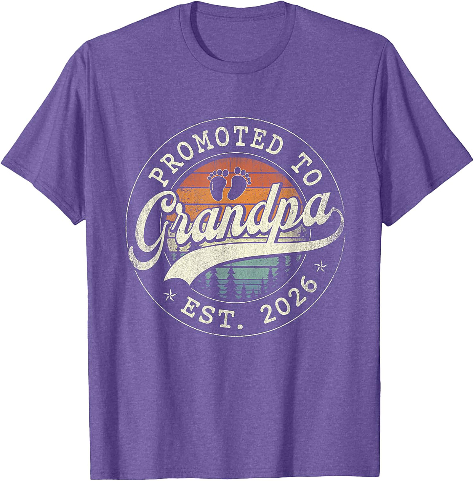  Promoted to Grandpa Est 2026 T-Shirt | Retro Gift Tee