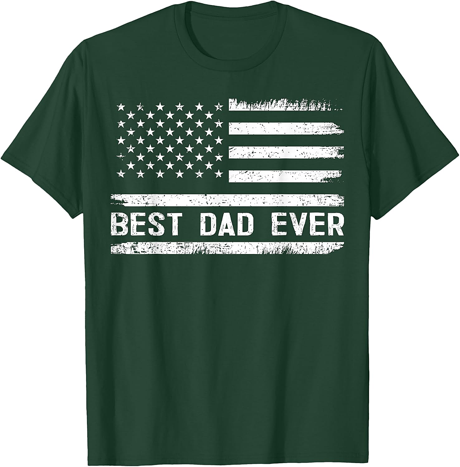 Best Dad Ever American Flag T-shirt Patriotic Dad Gift