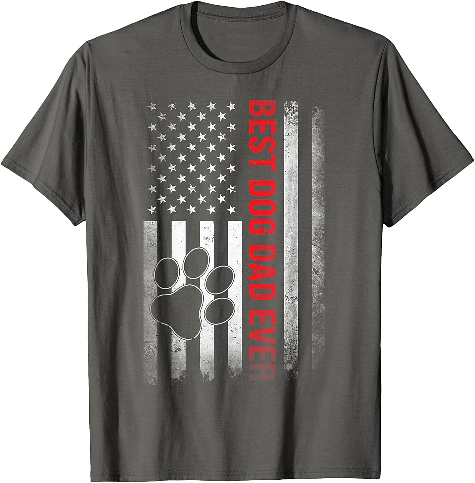  Best Dog Dad Ever T-Shirt | Patriotic American Flag Tee