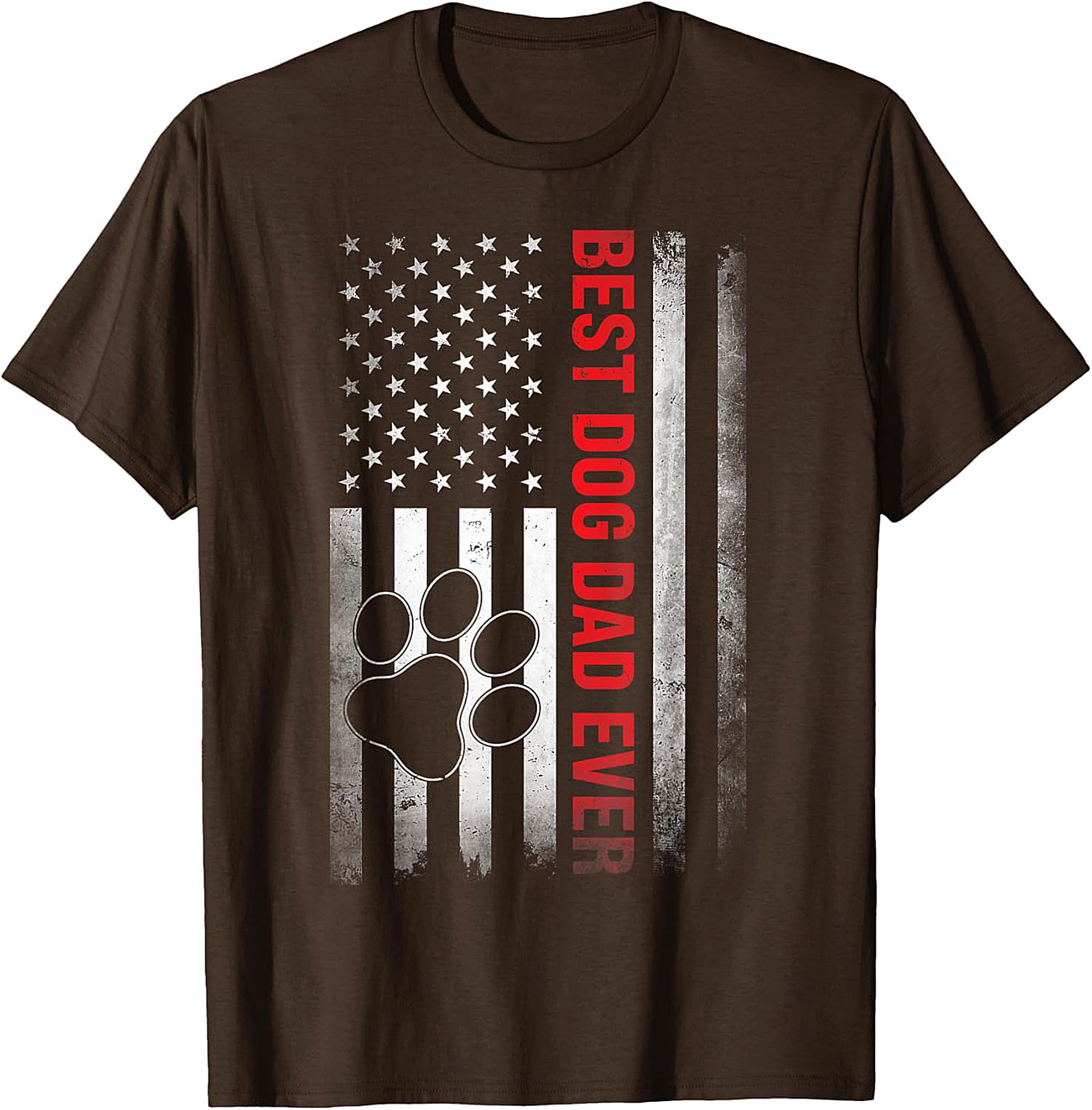  Best Dog Dad Ever T-Shirt | Patriotic American Flag Tee