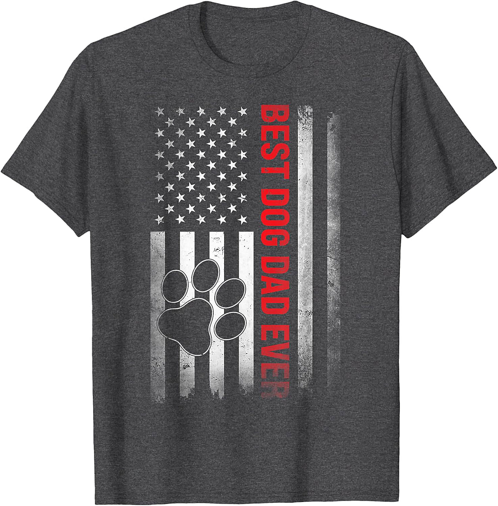  Best Dog Dad Ever T-Shirt | Patriotic American Flag Tee
