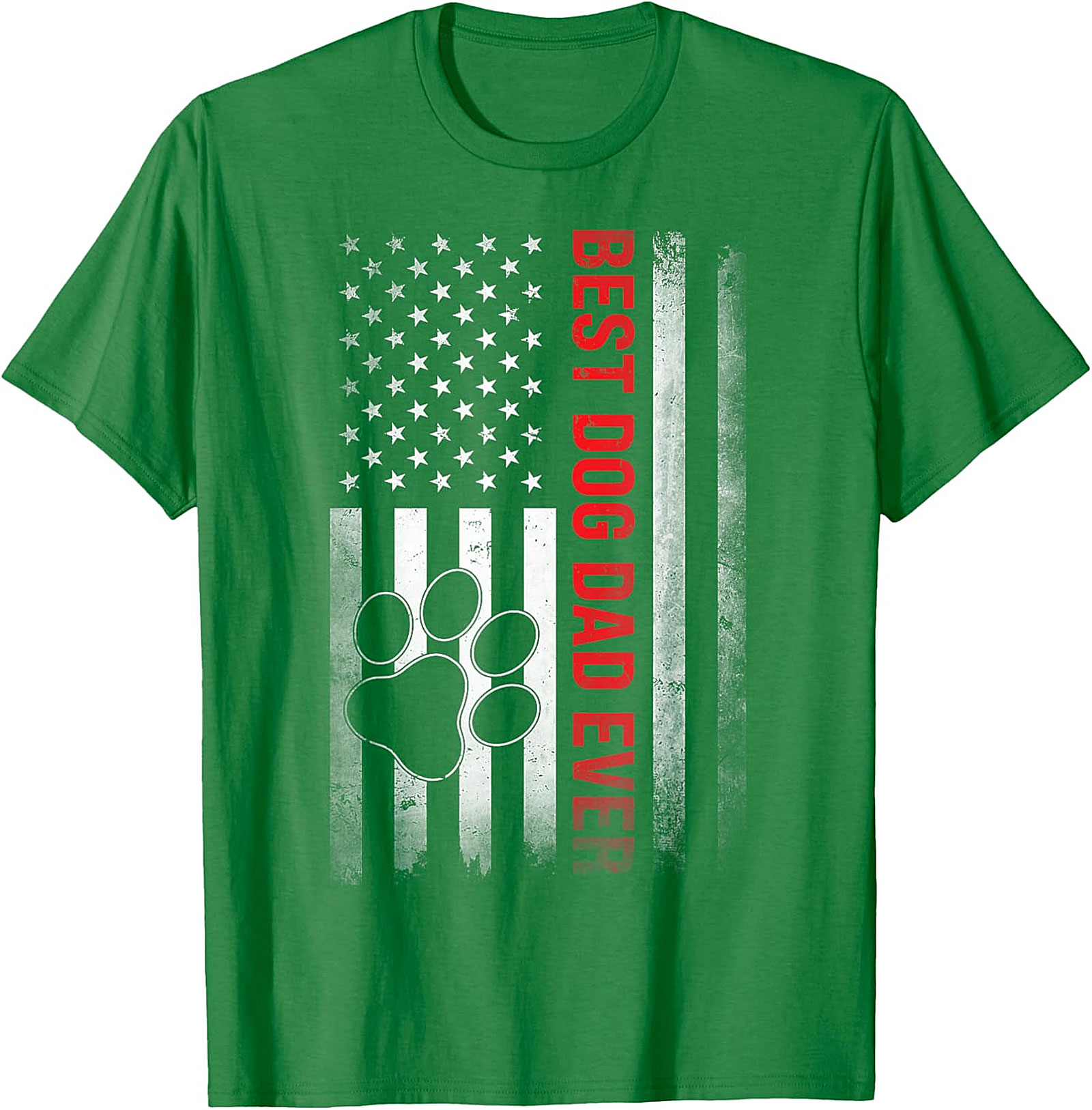  Best Dog Dad Ever T-Shirt | Patriotic American Flag Tee